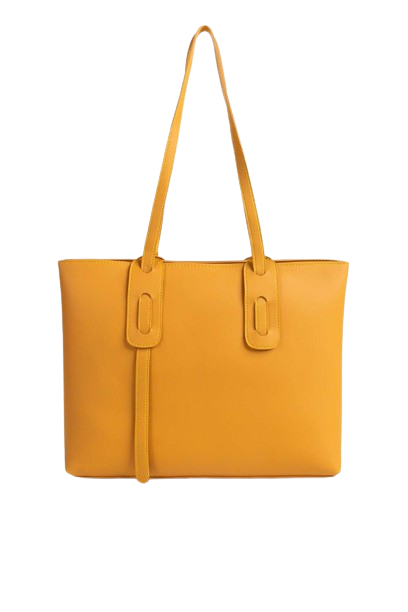 Chic Mustard Yellow Leather Tote Bag – Spacious & Versatile Everyday Handbag