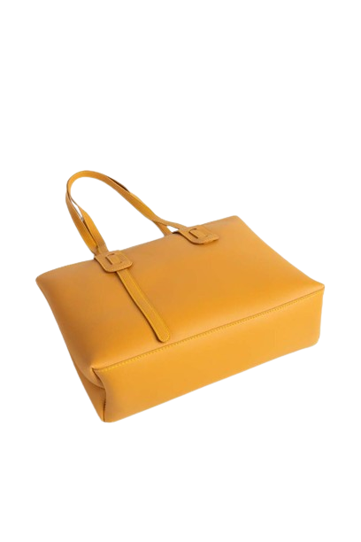 Chic Mustard Yellow Leather Tote Bag – Spacious & Versatile Everyday Handbag