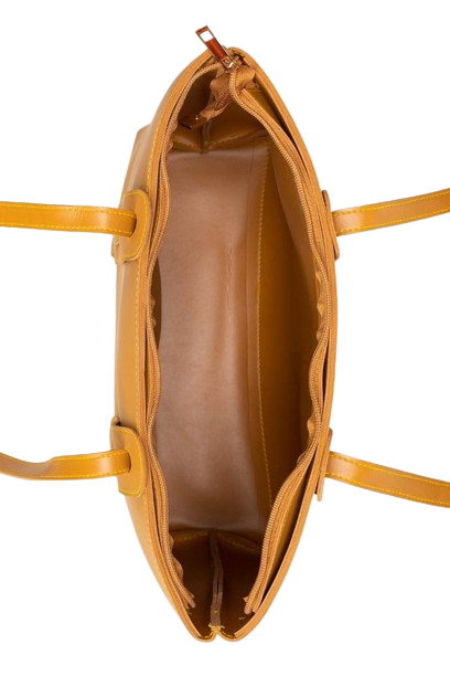 Chic Mustard Yellow Leather Tote Bag – Spacious & Versatile Everyday Handbag
