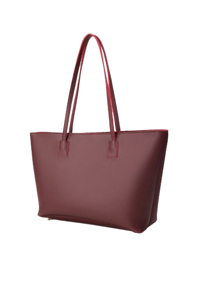 Elegant Burgundy Leather Tote Bag – Spacious & Stylish Everyday Handbag