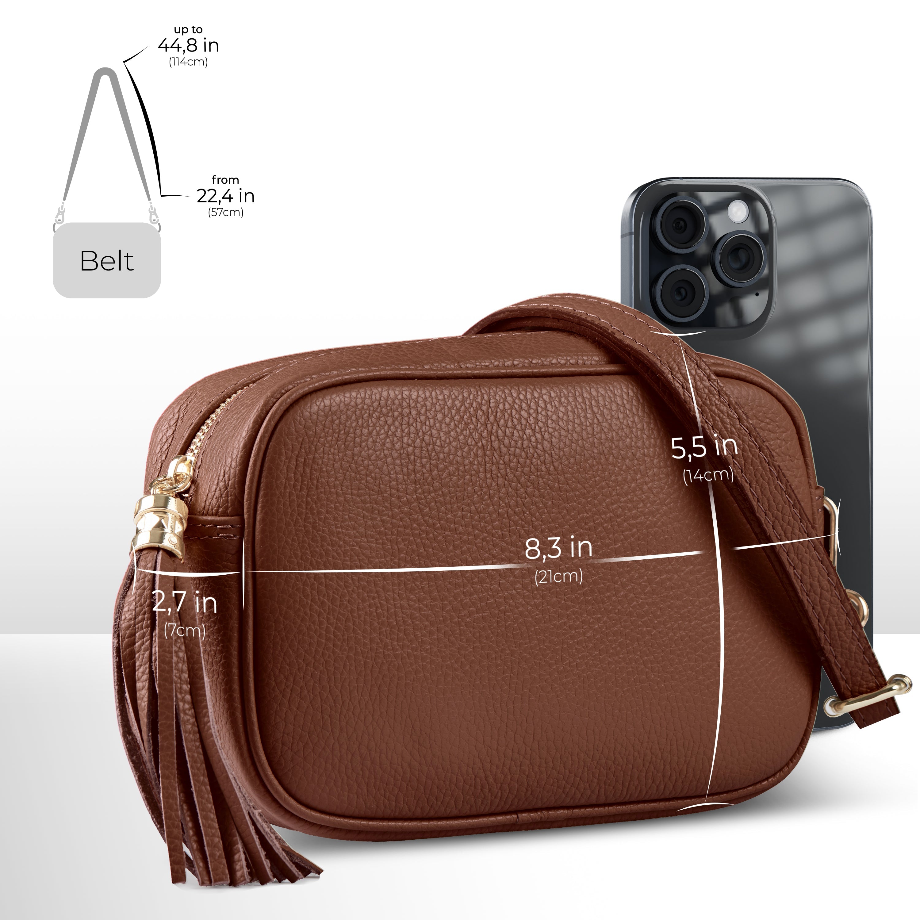 Calf Leather Crossbody Bag 231302