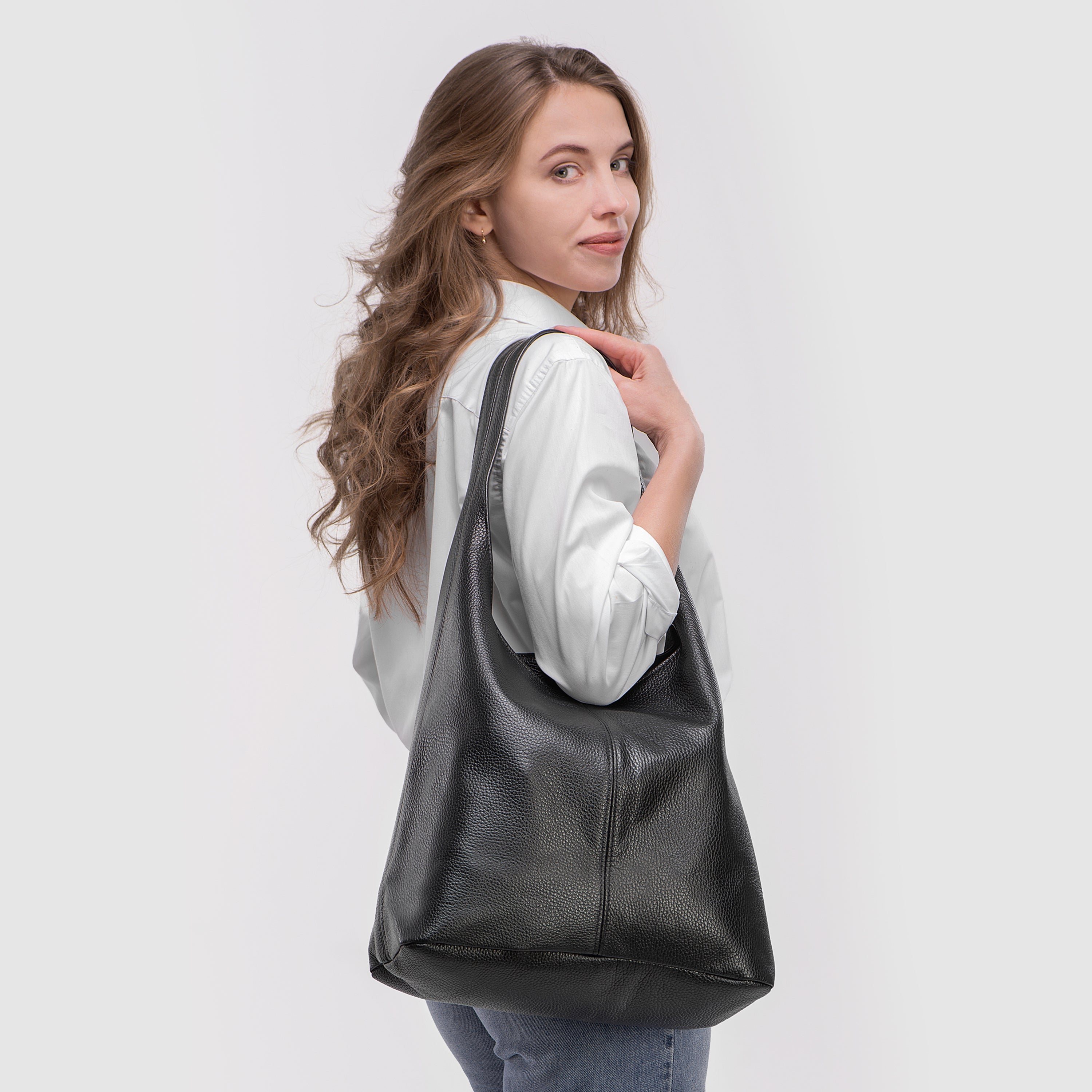 Calf Leather Hobo Bag 011943