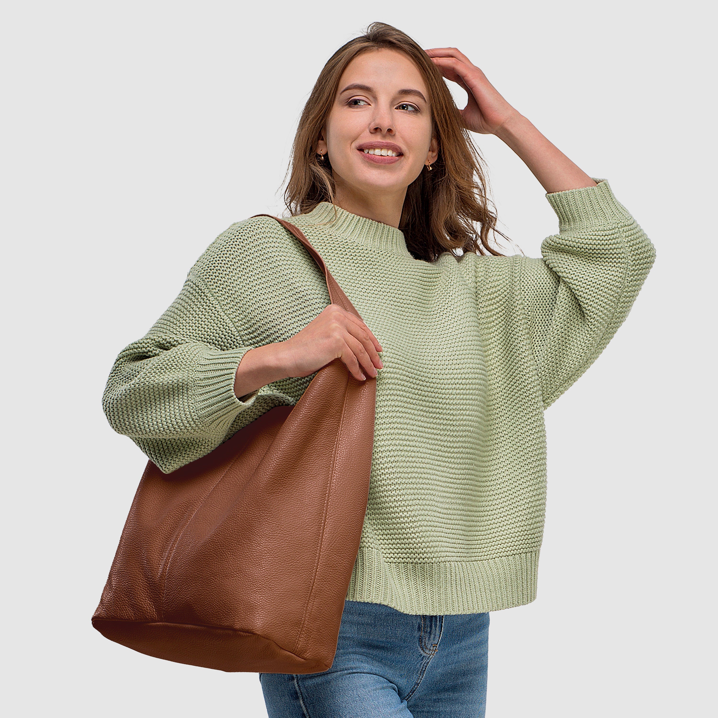 Calf Leather Hobo Bag 011943