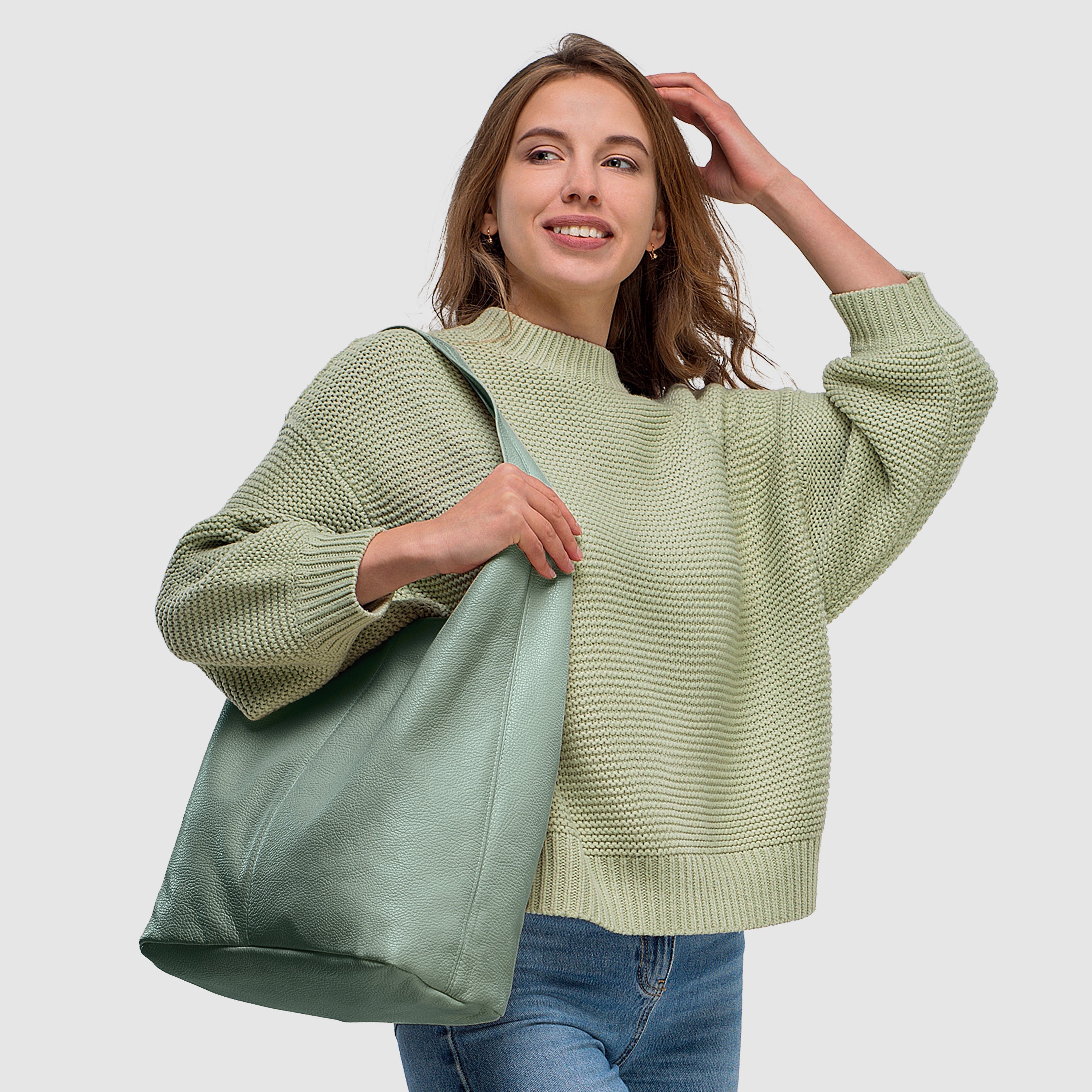 Calf Leather Hobo Bag 011943