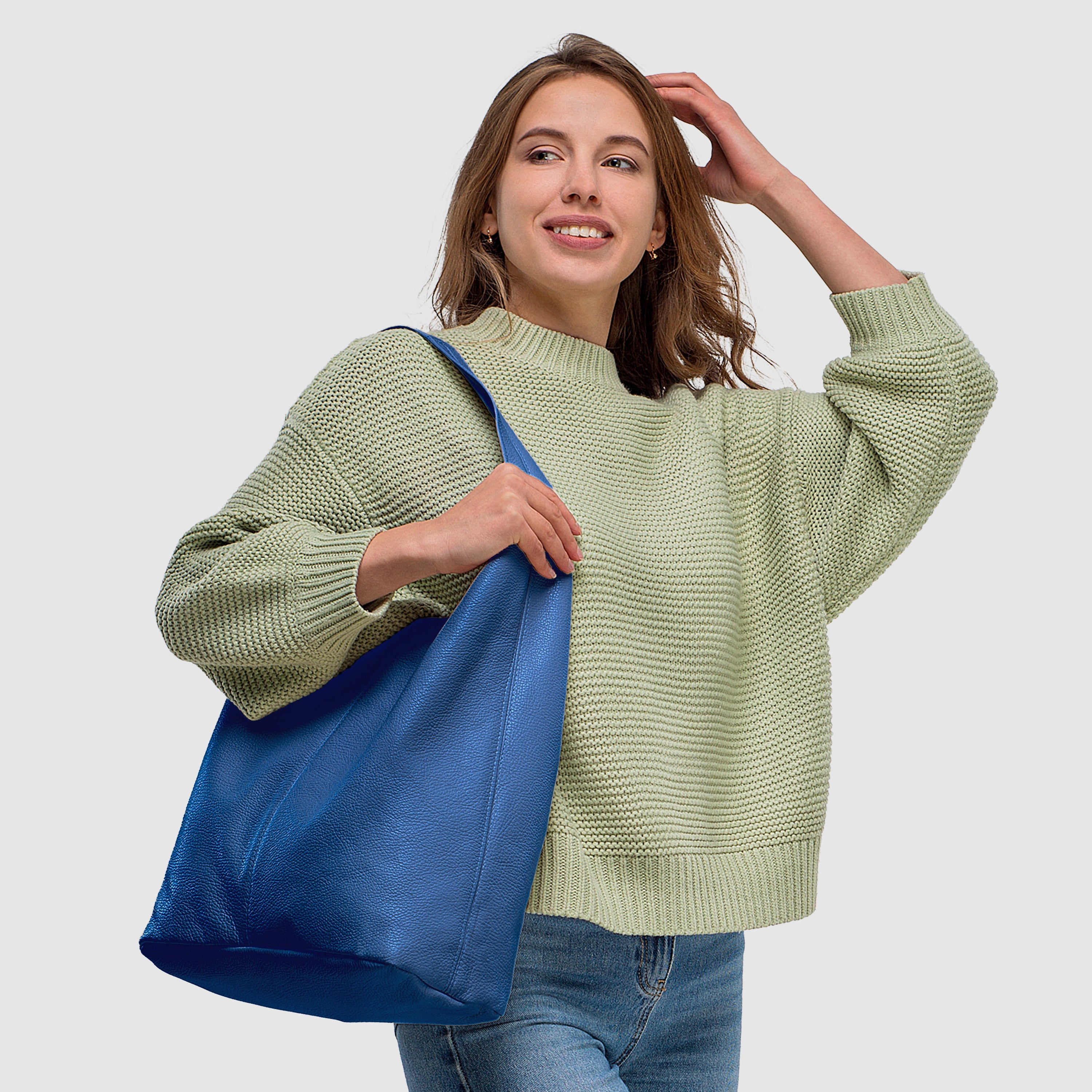 Calf Leather Hobo Bag 011943