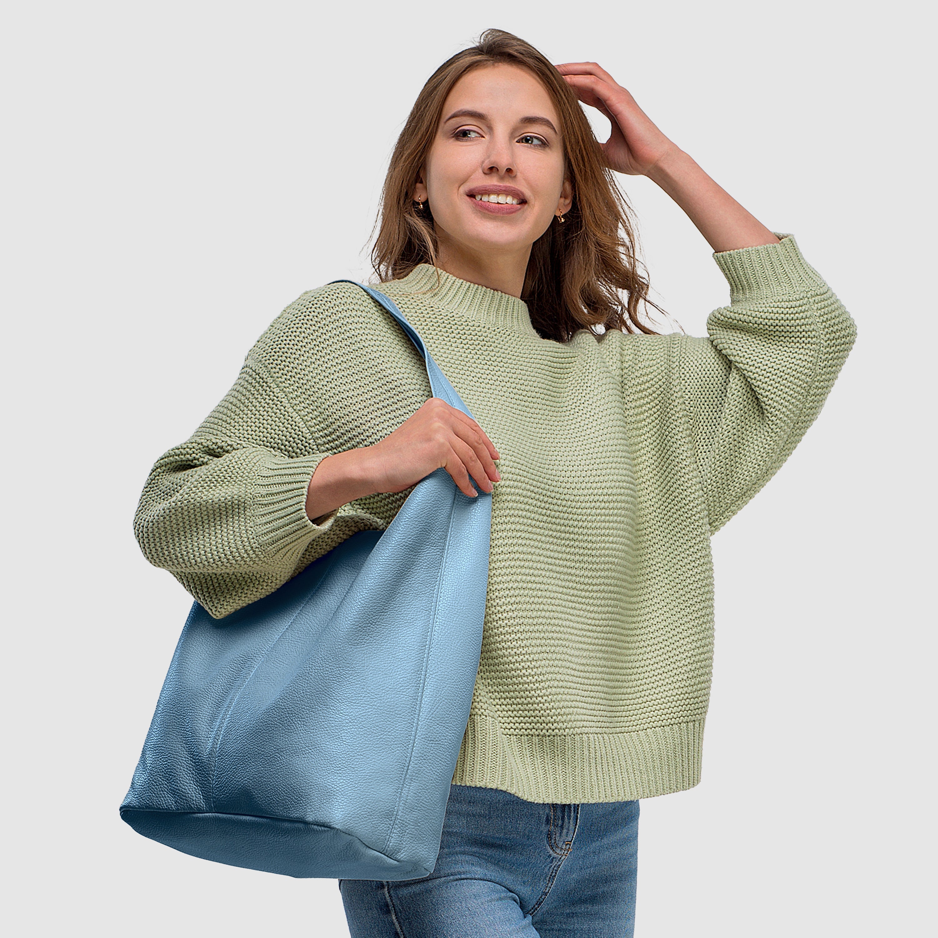 Calf Leather Hobo Bag 011943