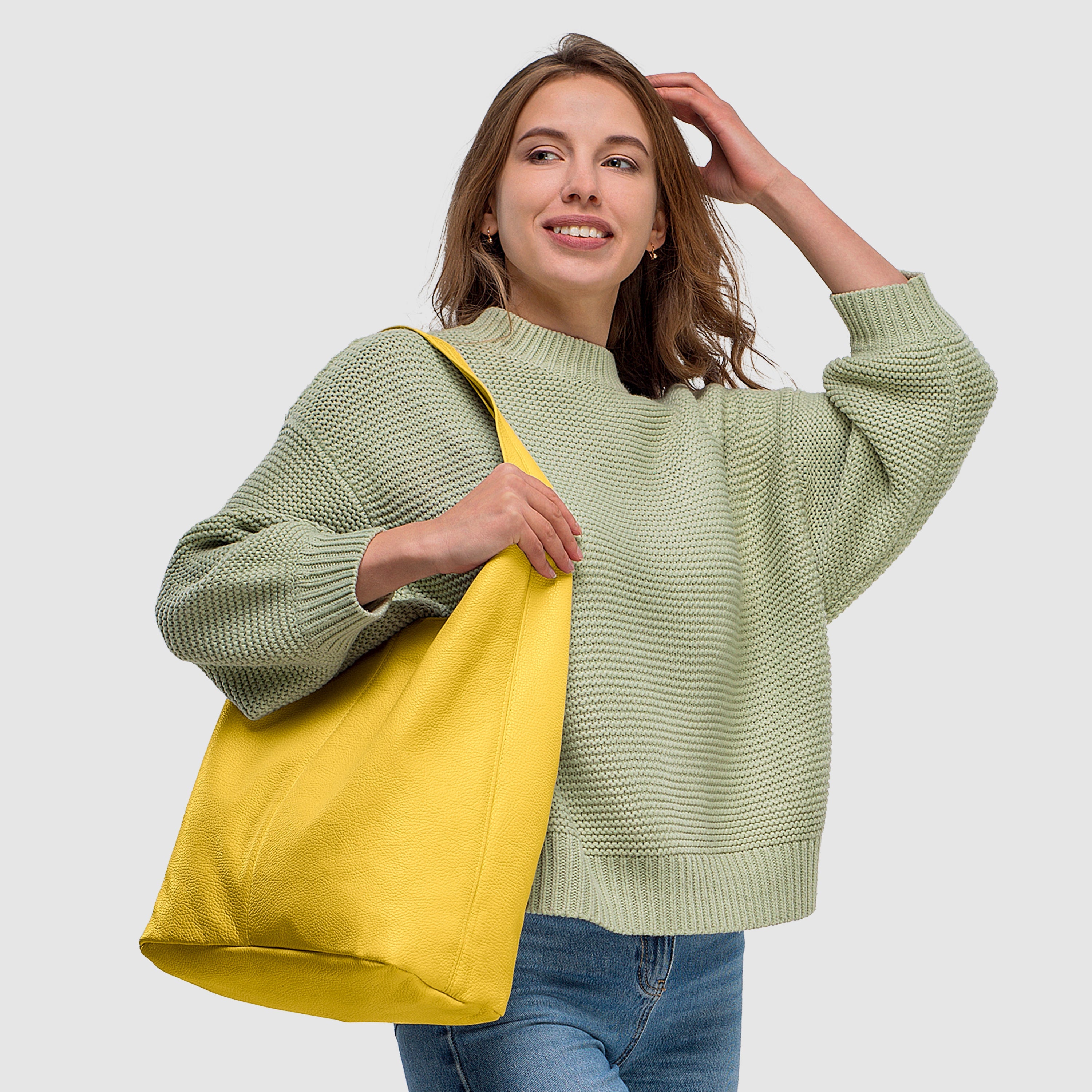 Calf Leather Hobo Bag 011943