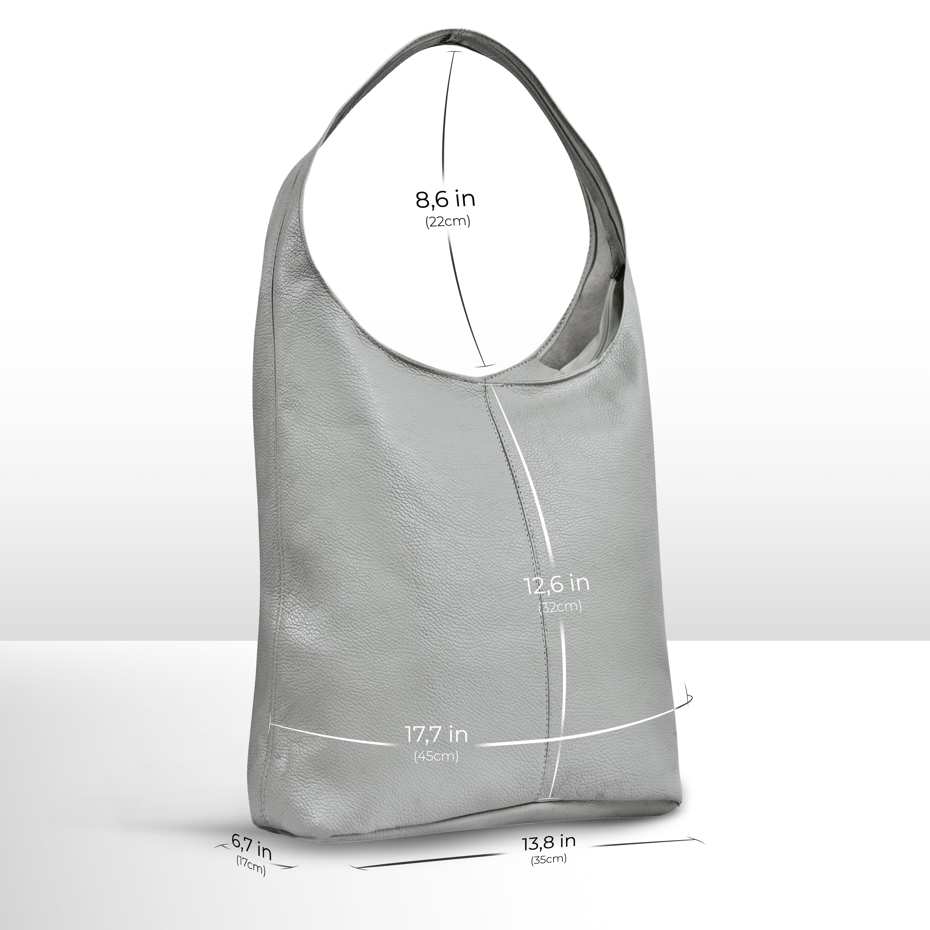 Calf Leather Hobo Bag 011943