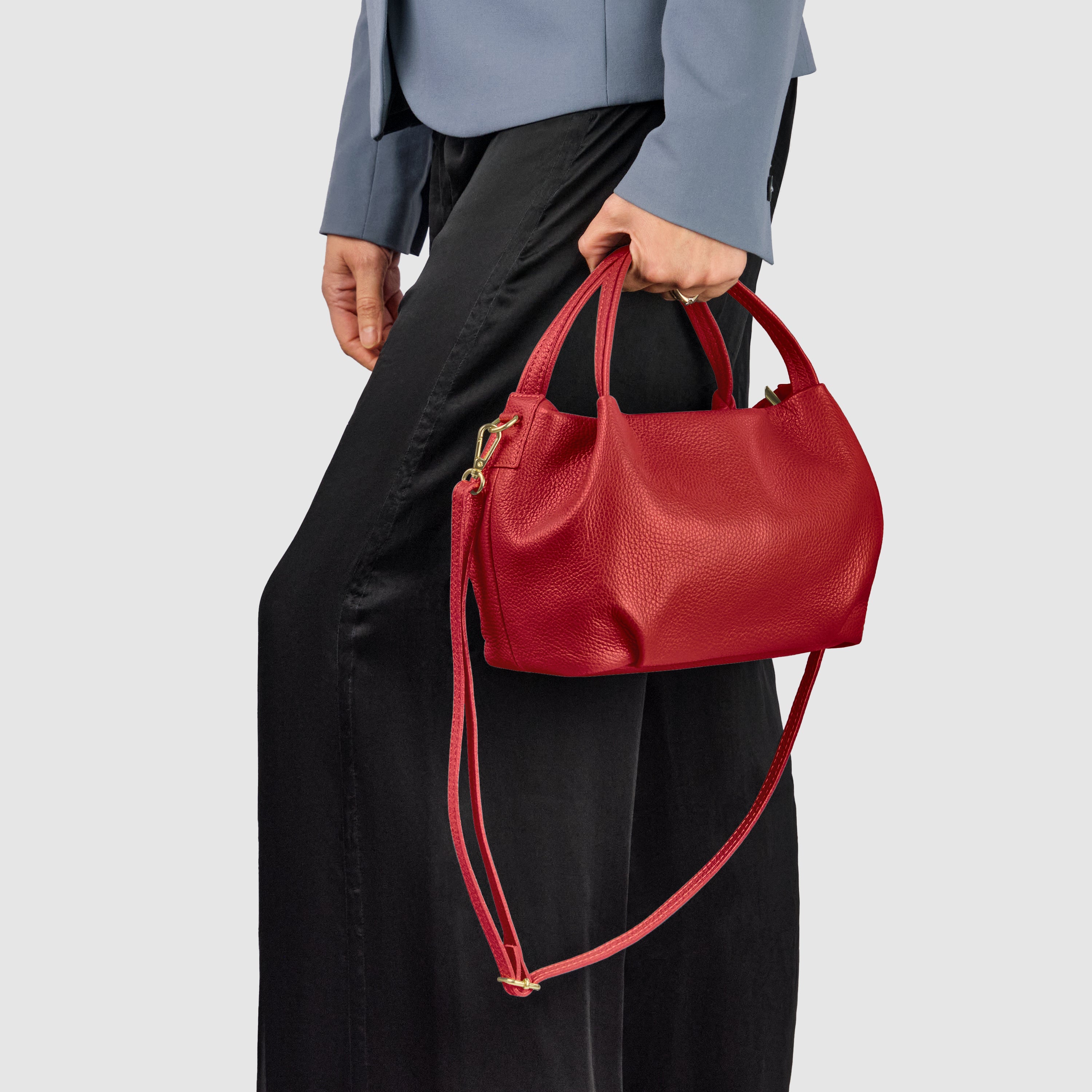 Calf Leather Top-Handle Bag 322055