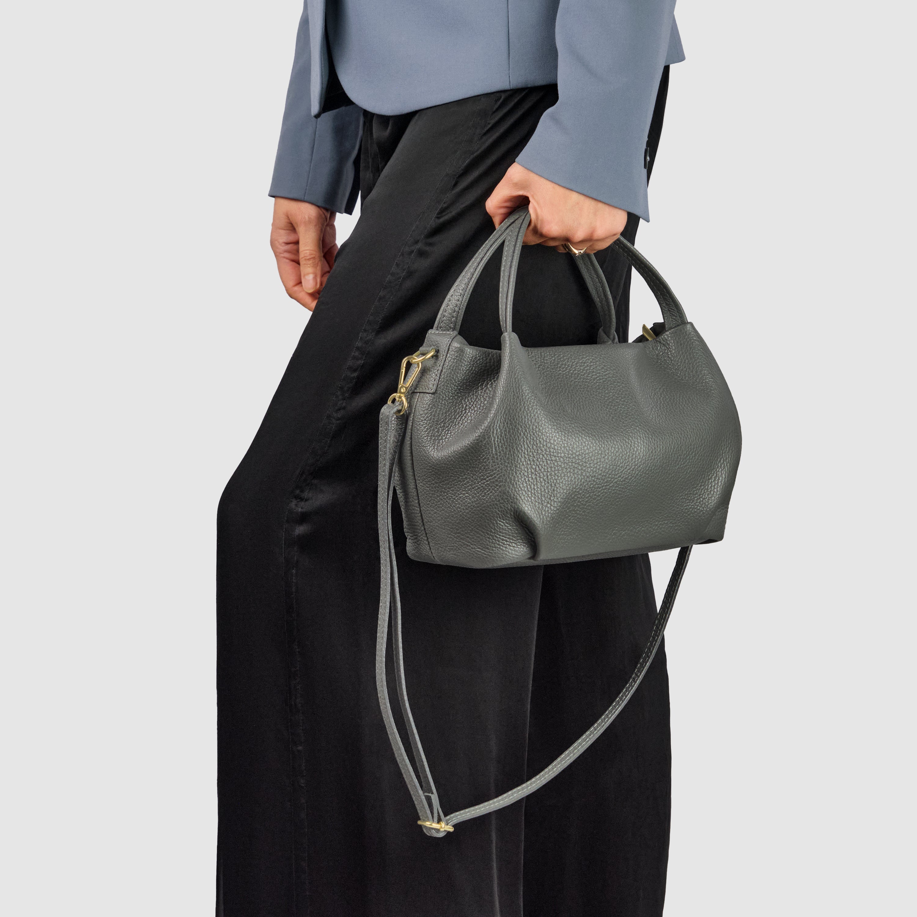 Calf Leather Top-Handle Bag 322055