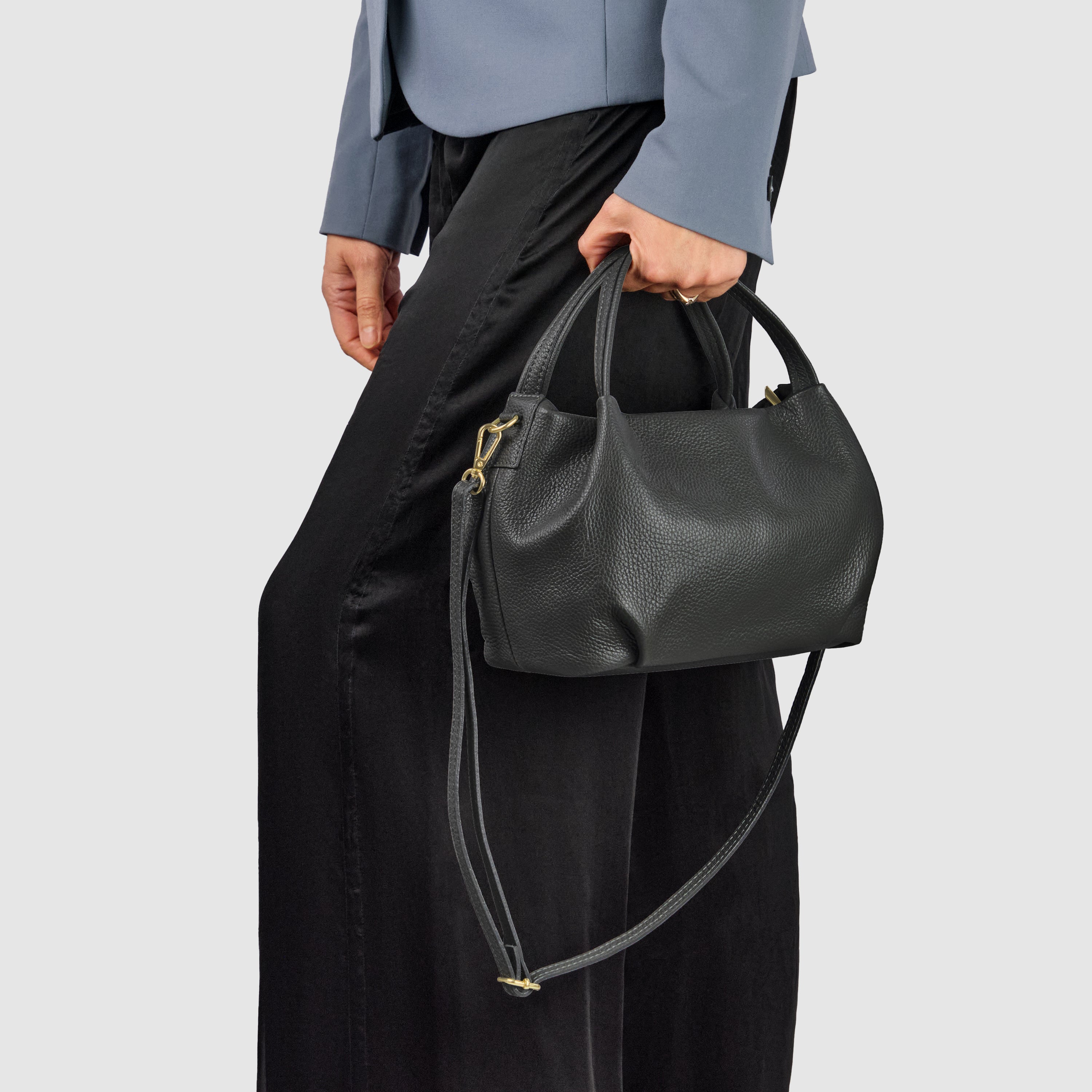 Calf Leather Top-Handle Bag 322055