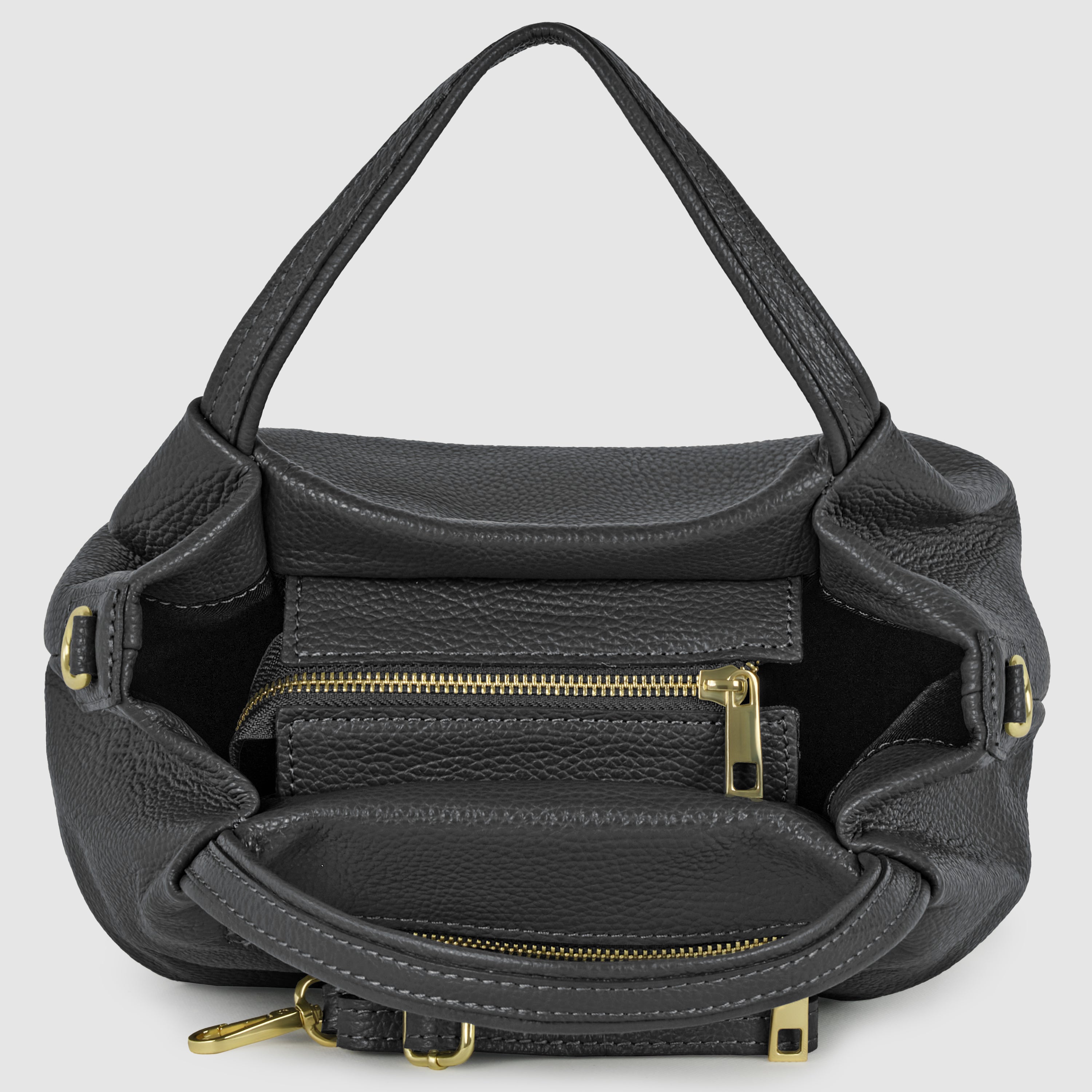 Calf Leather Top-Handle Bag 322055