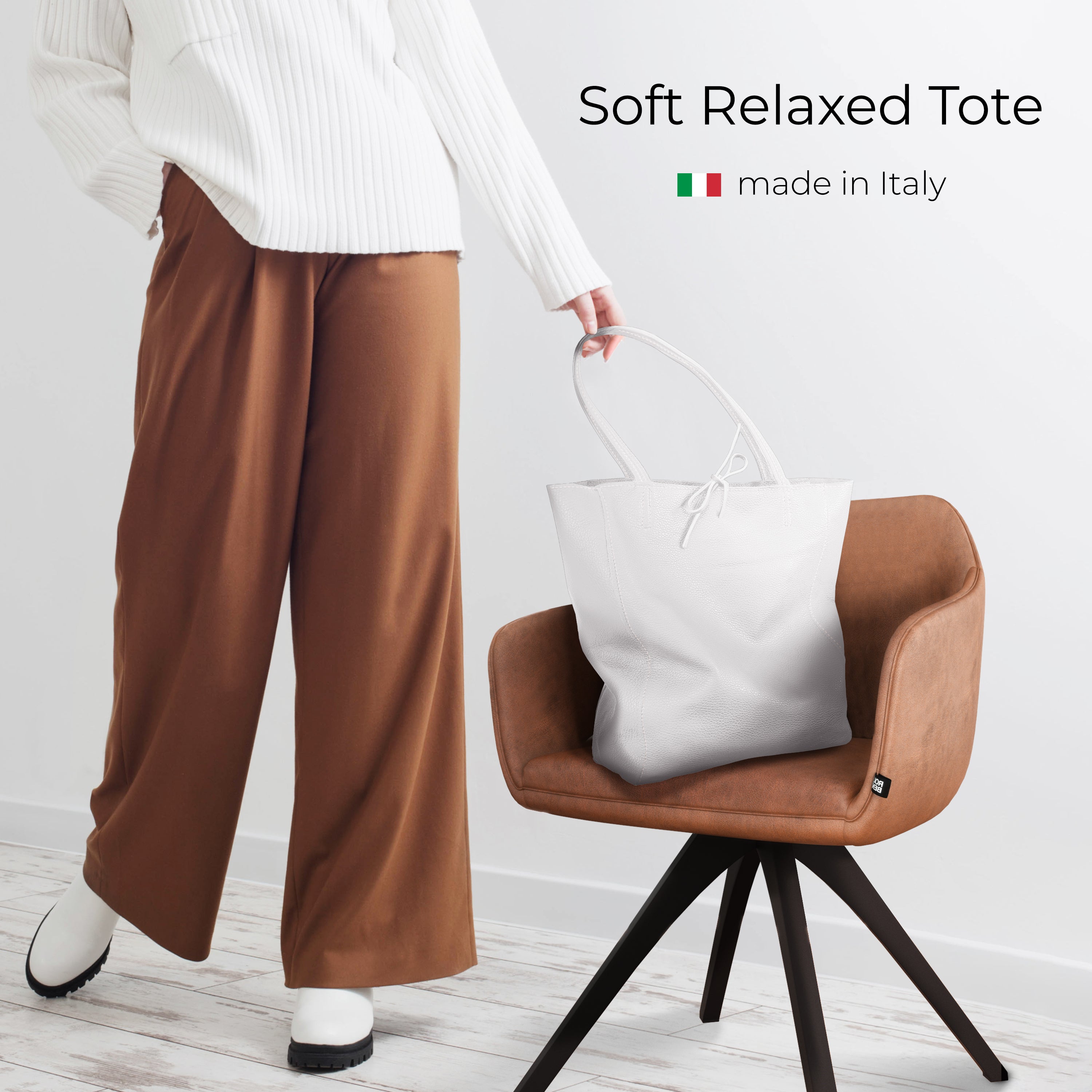 Calf Leather Tote Bag 201718