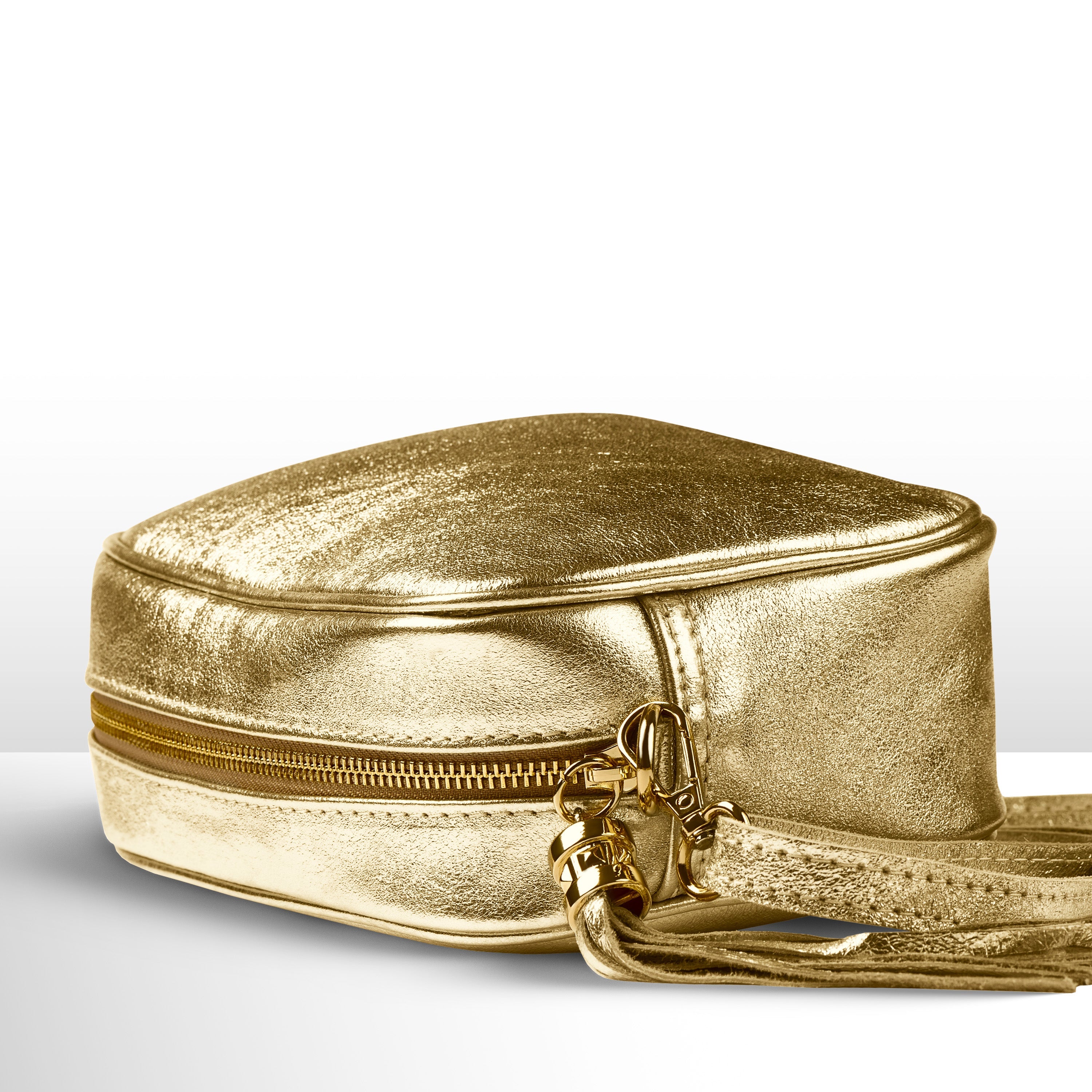 Metallic Suede Leather Crossbody Bag 231302