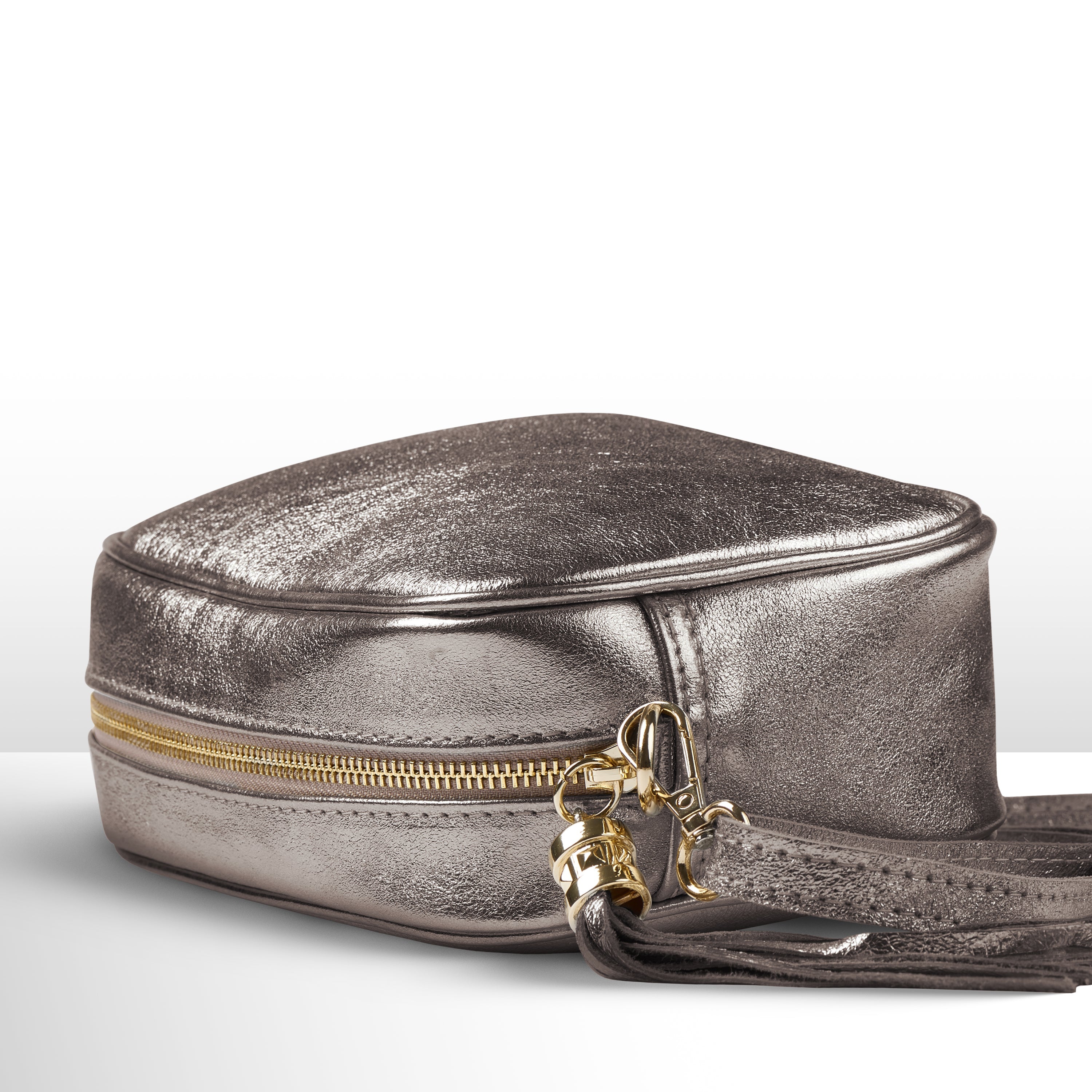 Metallic Suede Leather Crossbody Bag 231302