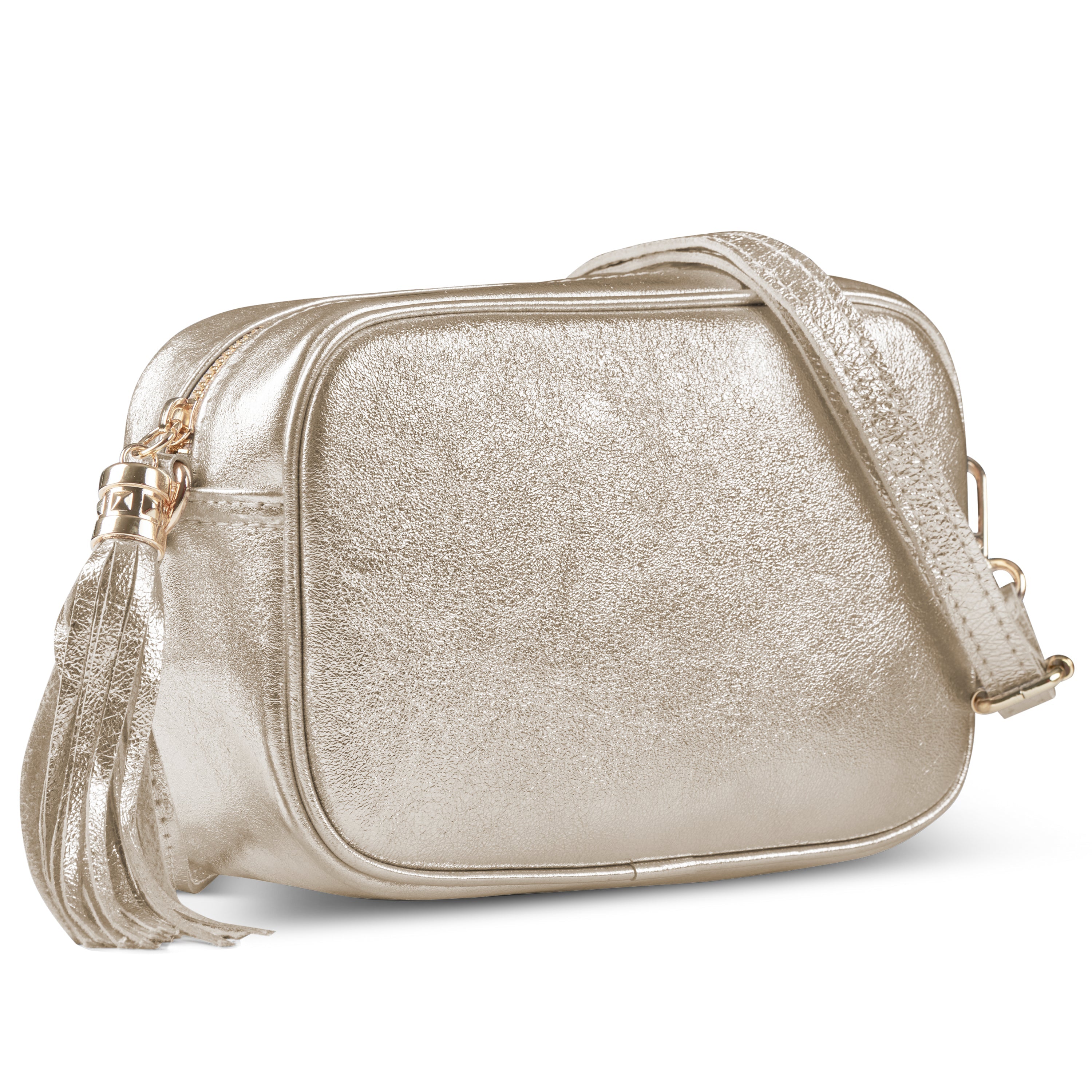Metallic Suede Leather Crossbody Bag 231302