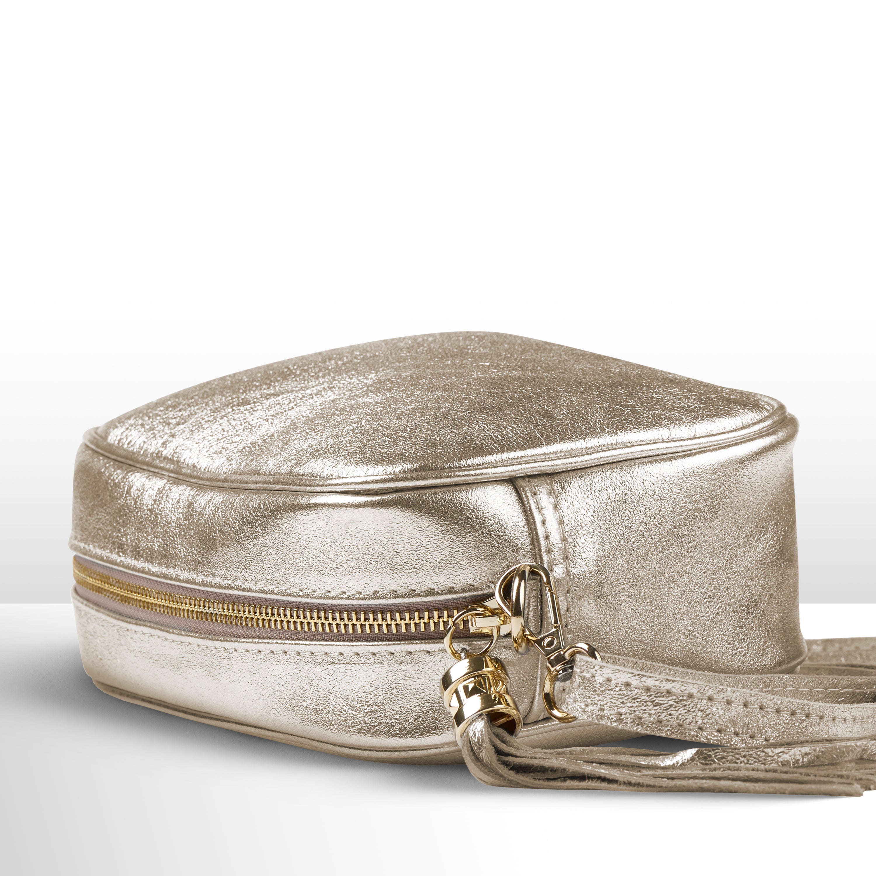 Metallic Suede Leather Crossbody Bag 231302