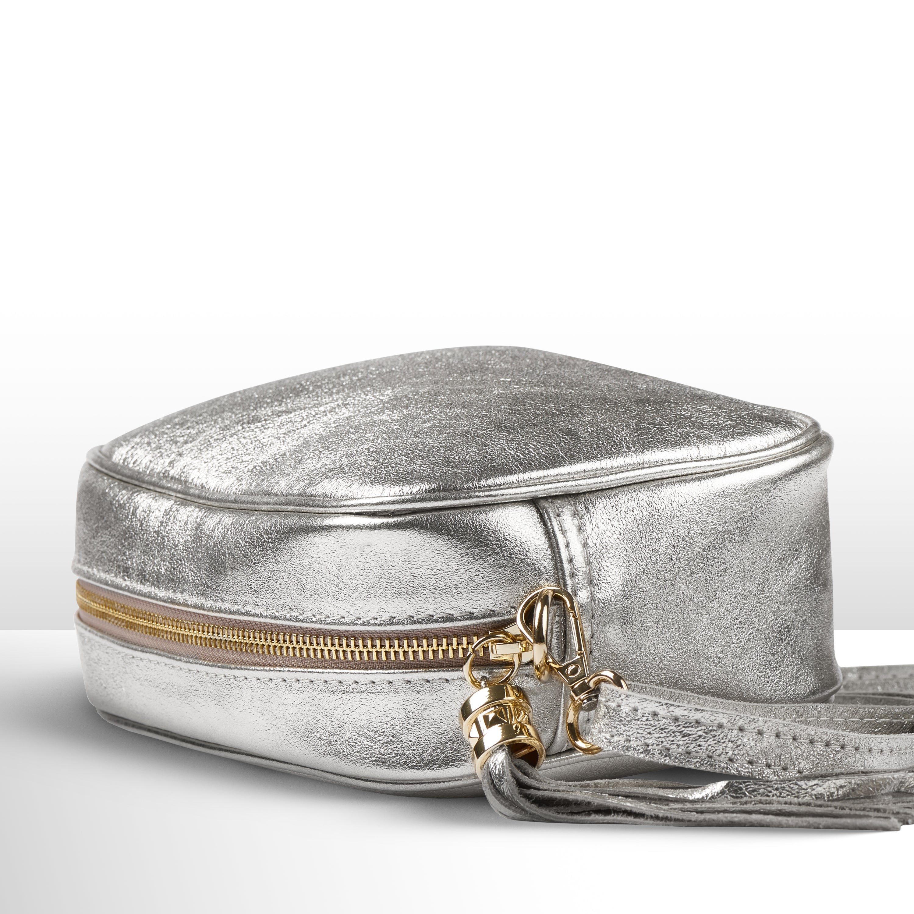 Metallic Suede Leather Crossbody Bag 231302