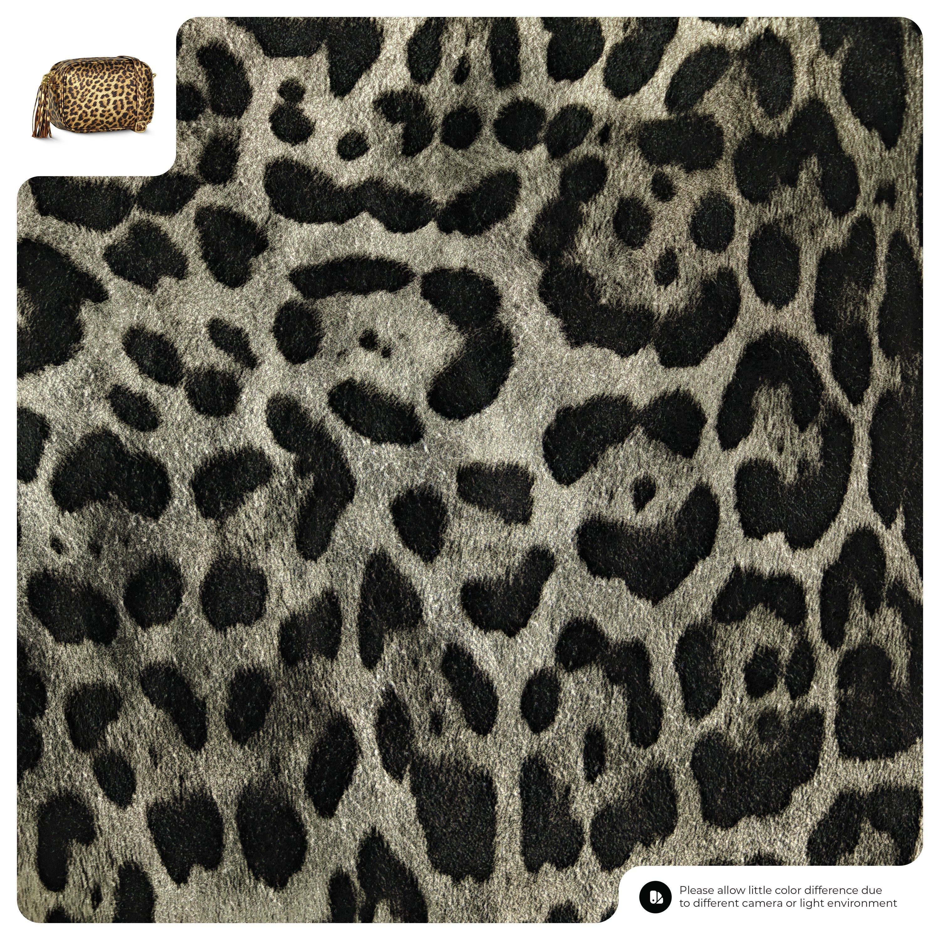 Leopard Metallic Suede Leather Crossbody Bag 231302