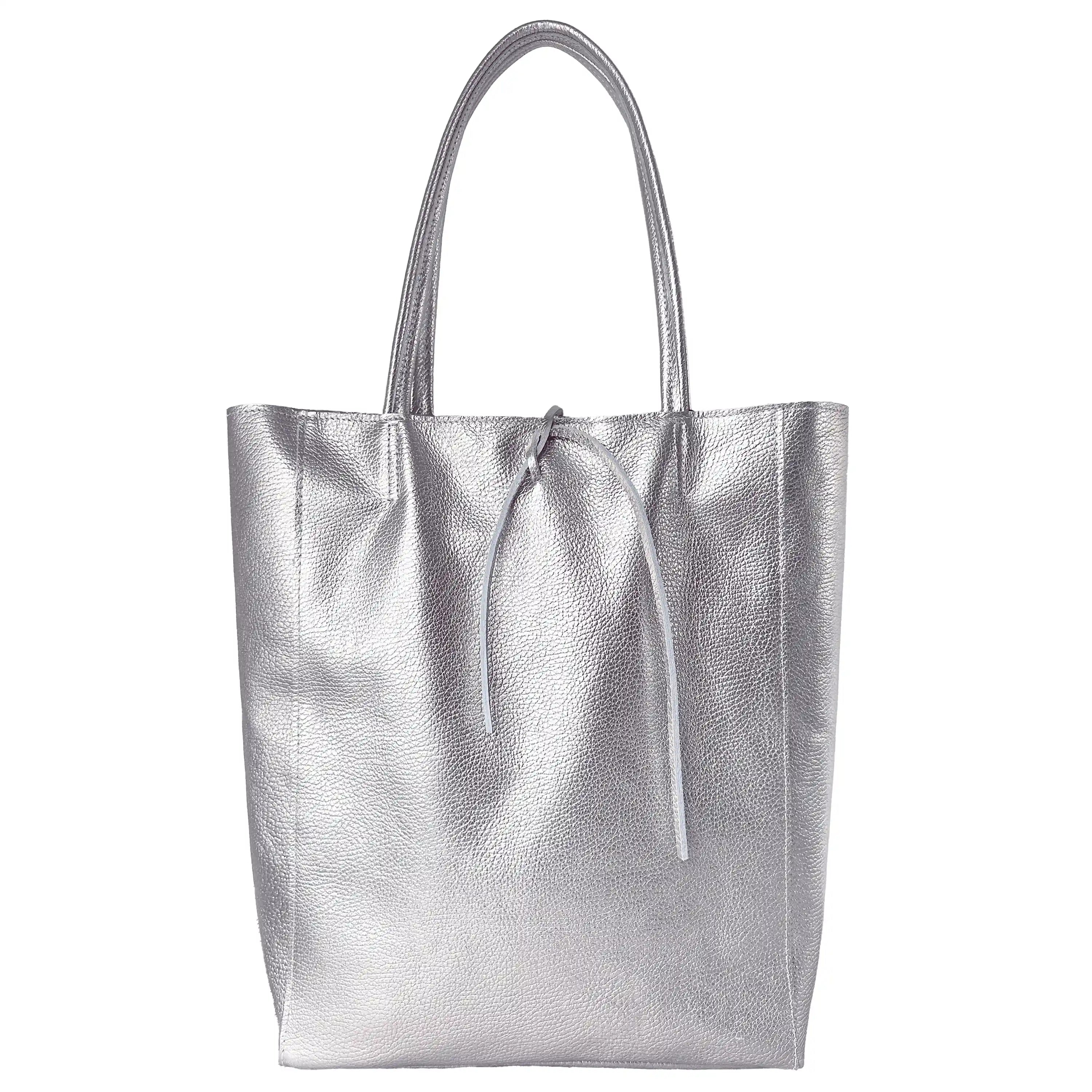 Metallic Calf Leather Tote Bag 201718