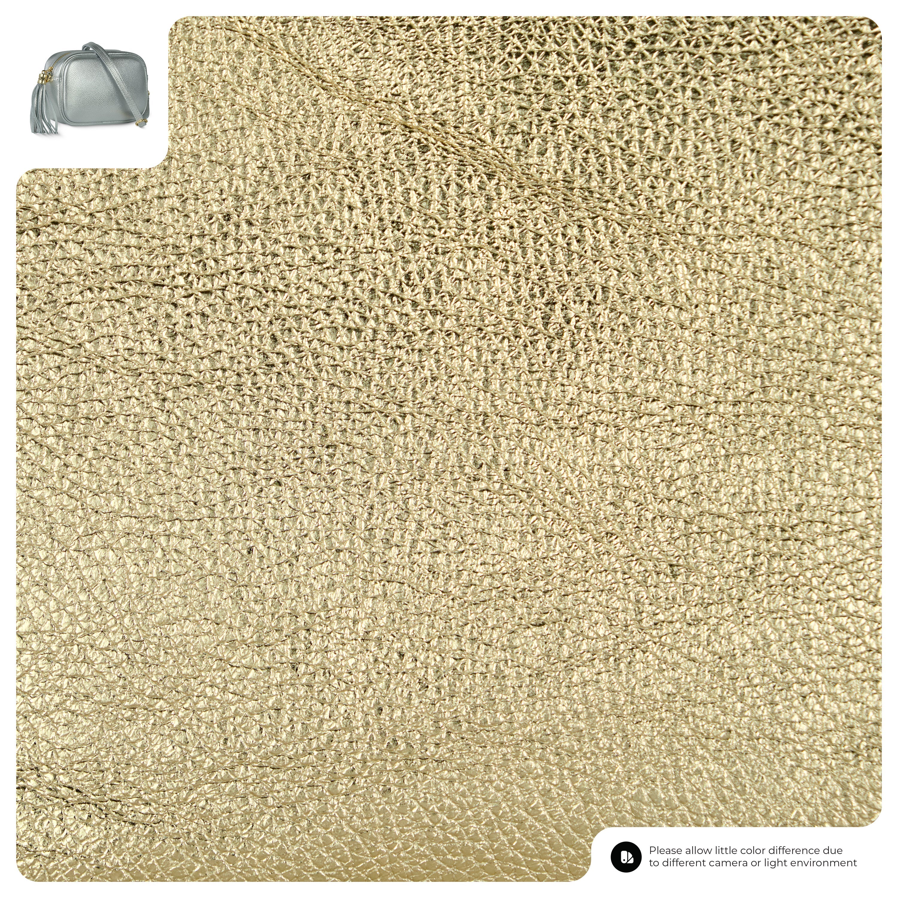 Metallic Calf Leather Crossbody Bag 231302