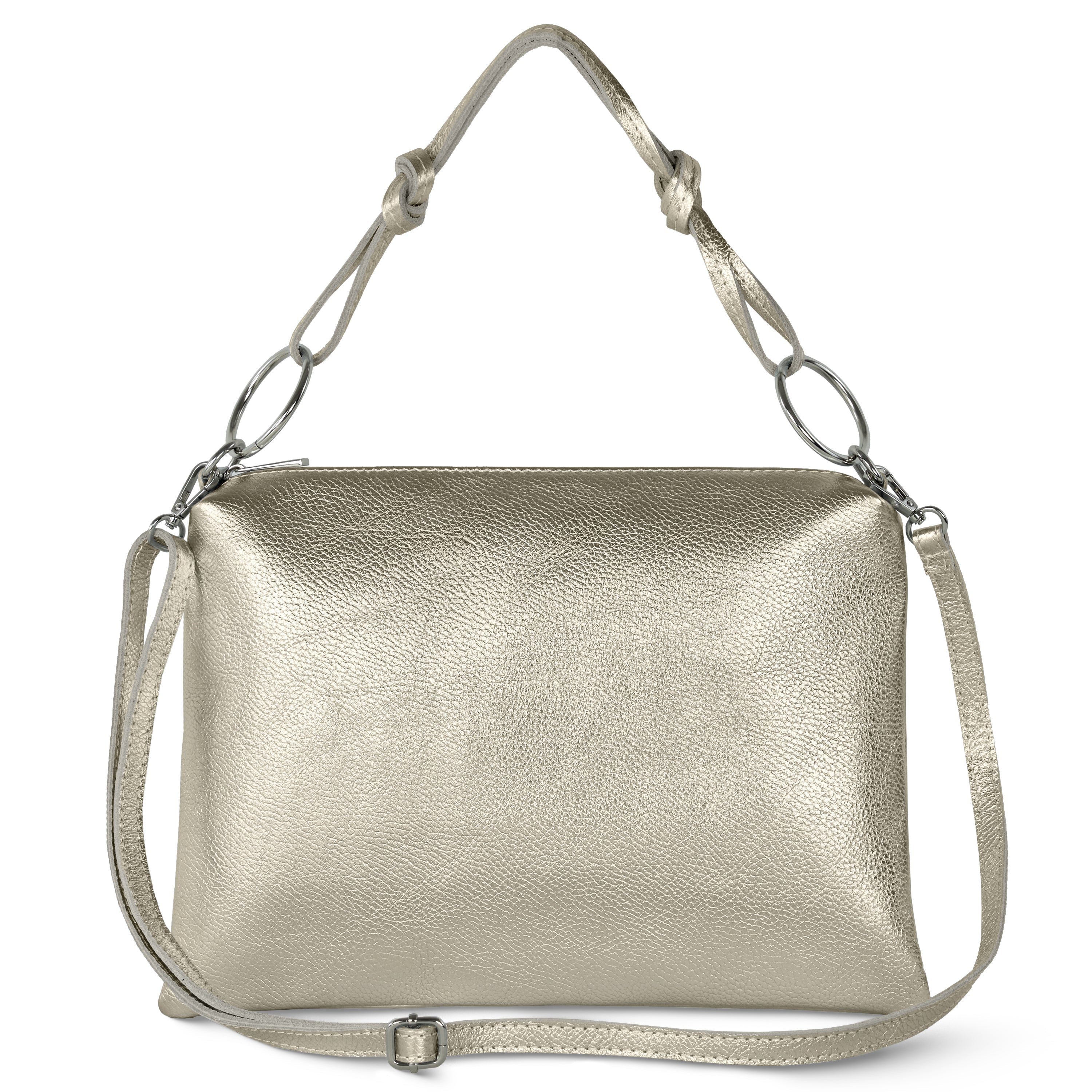 Metallic Calf Leather Shoulder Bag 171551