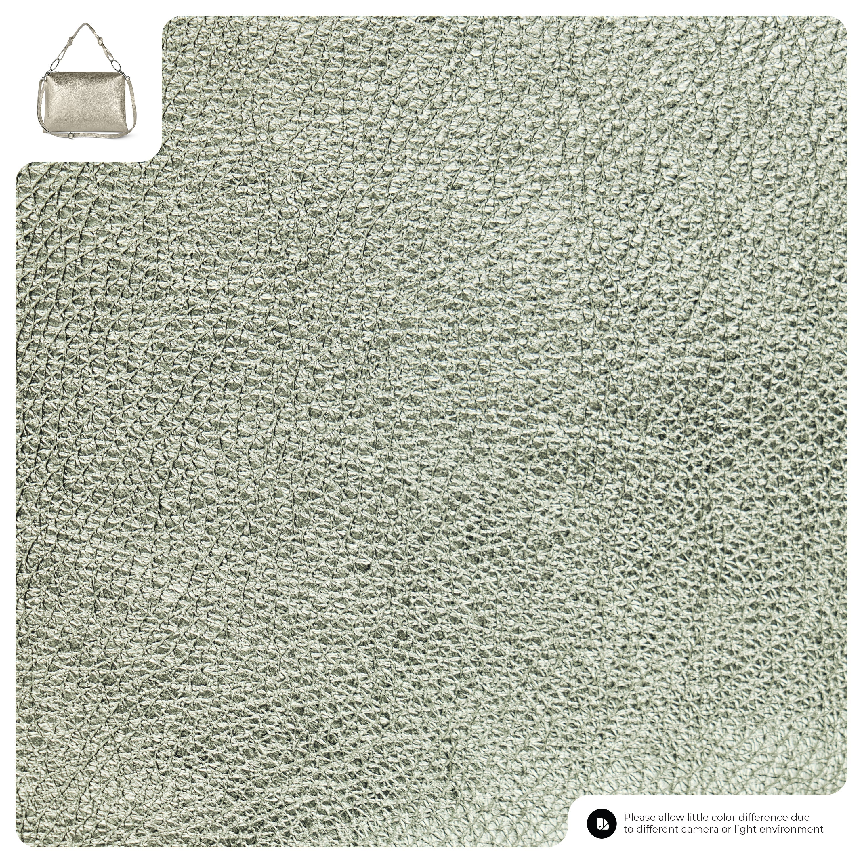 Metallic Calf Leather Shoulder Bag 171551