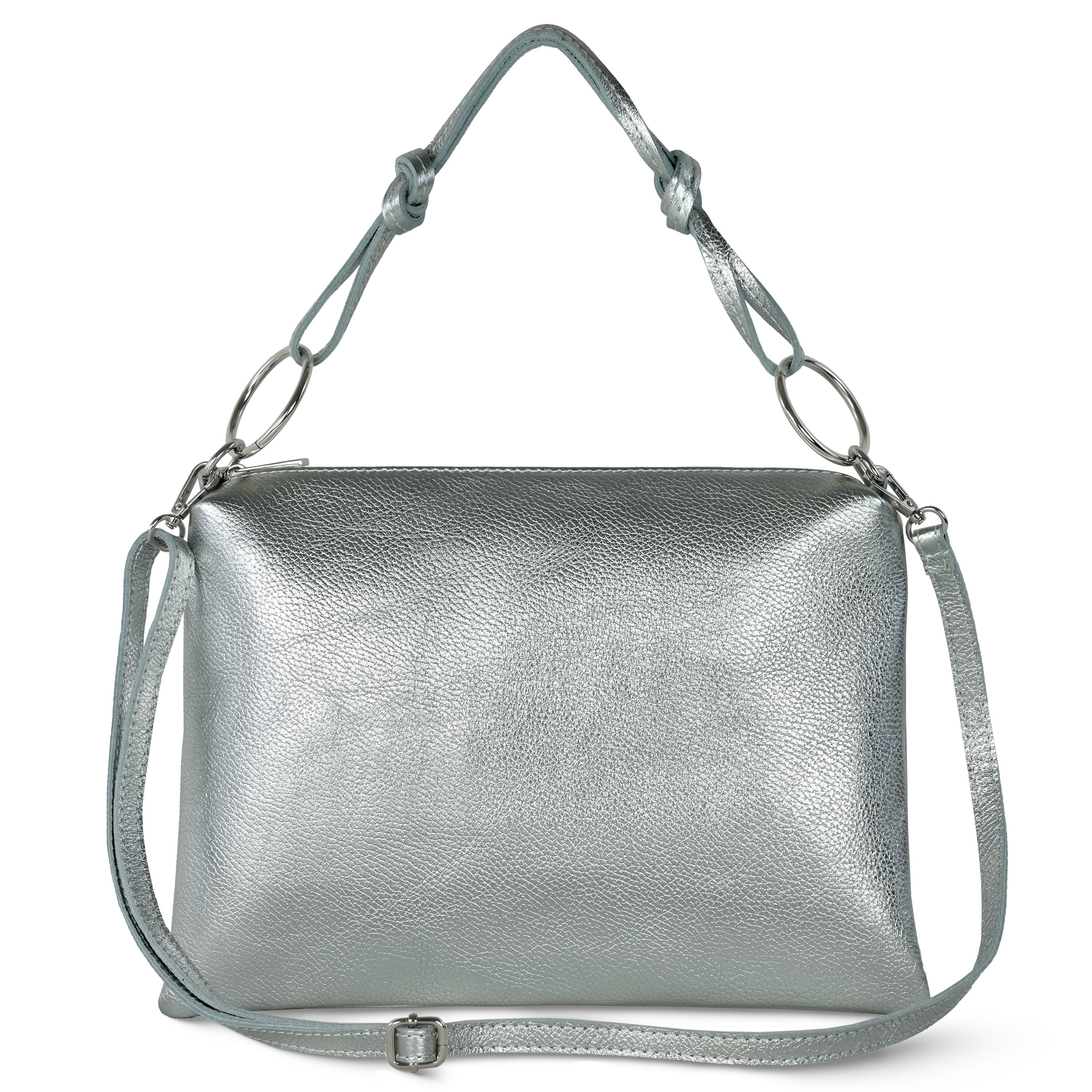 Metallic Calf Leather Shoulder Bag 171551