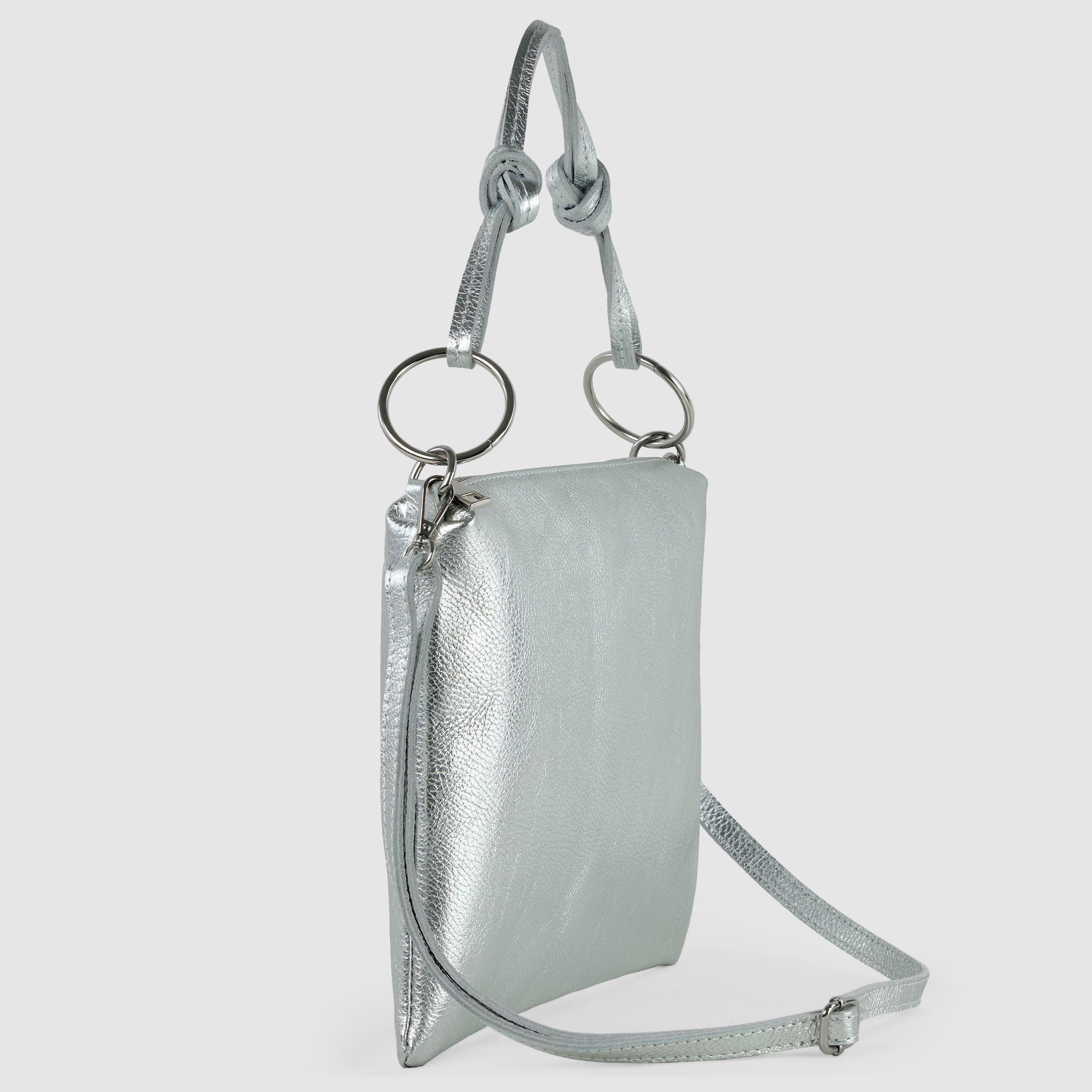 Metallic Calf Leather Shoulder Bag 171551