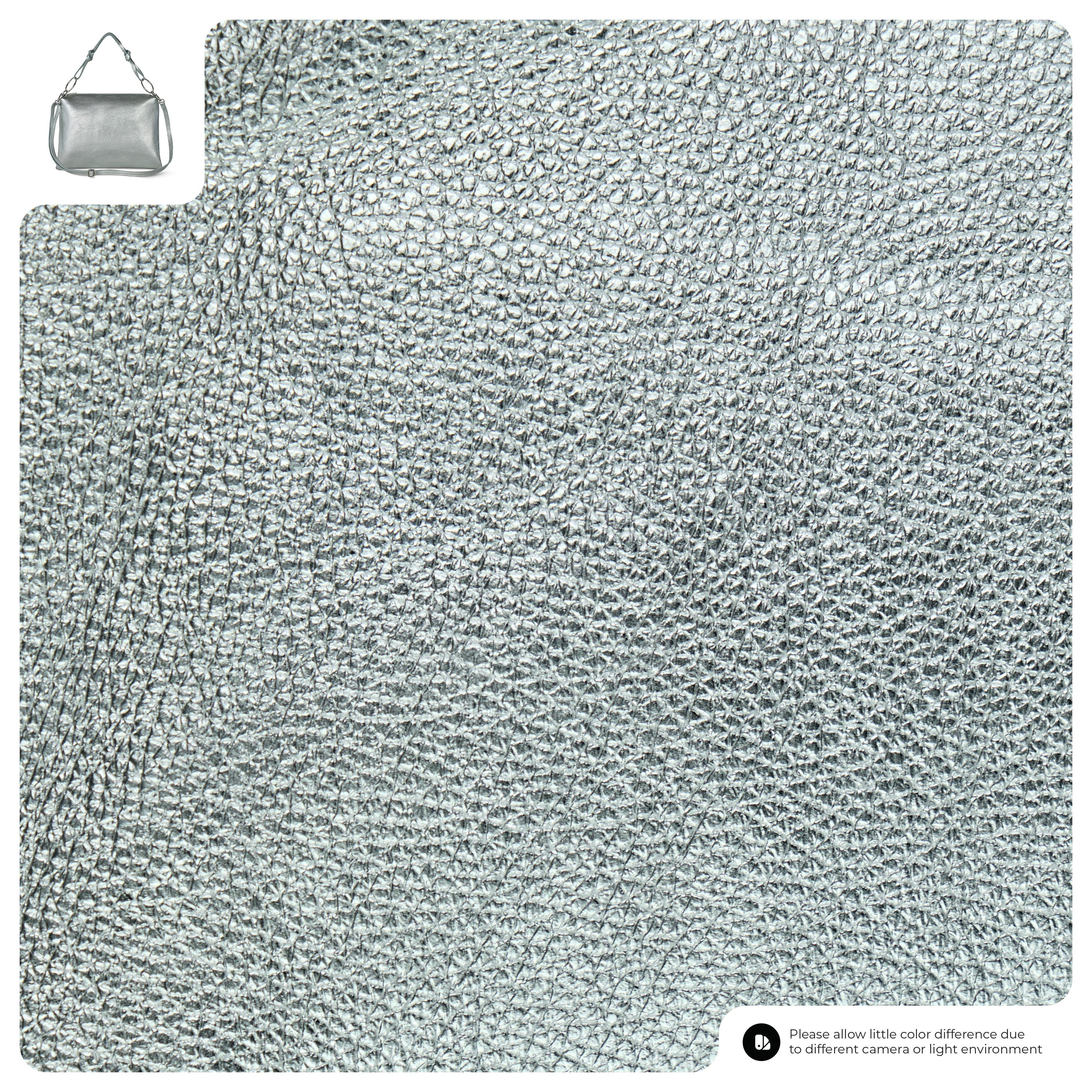 Metallic Calf Leather Shoulder Bag 171551