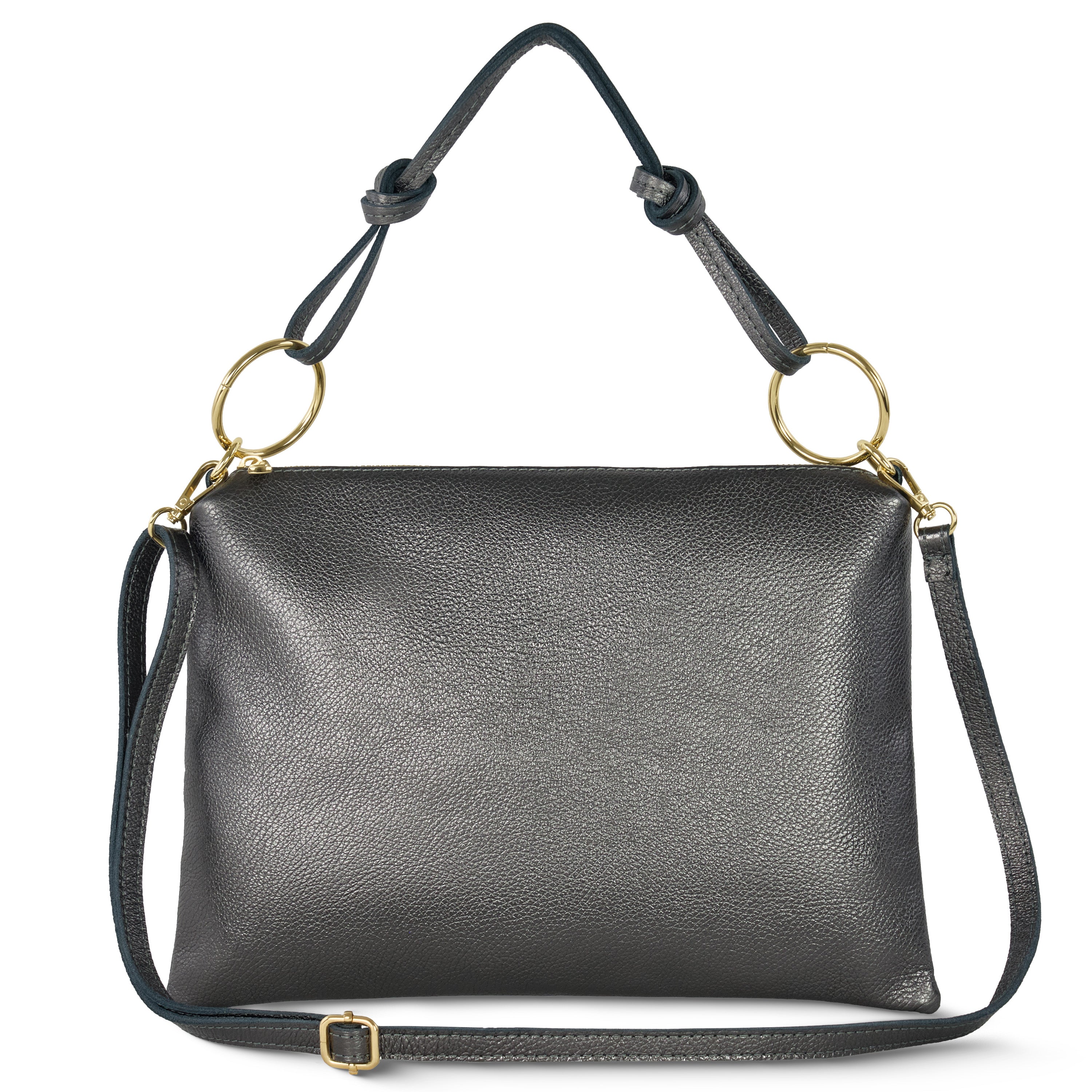 Metallic Calf Leather Shoulder Bag 171551