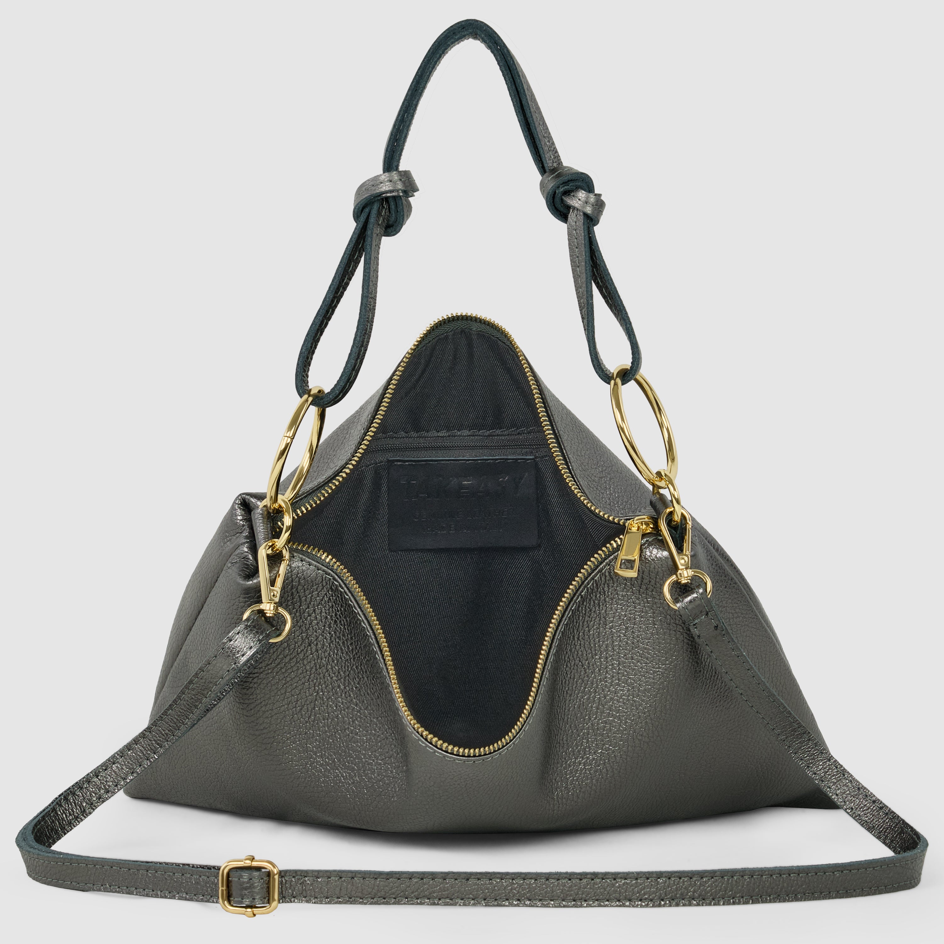 Metallic Calf Leather Shoulder Bag 171551