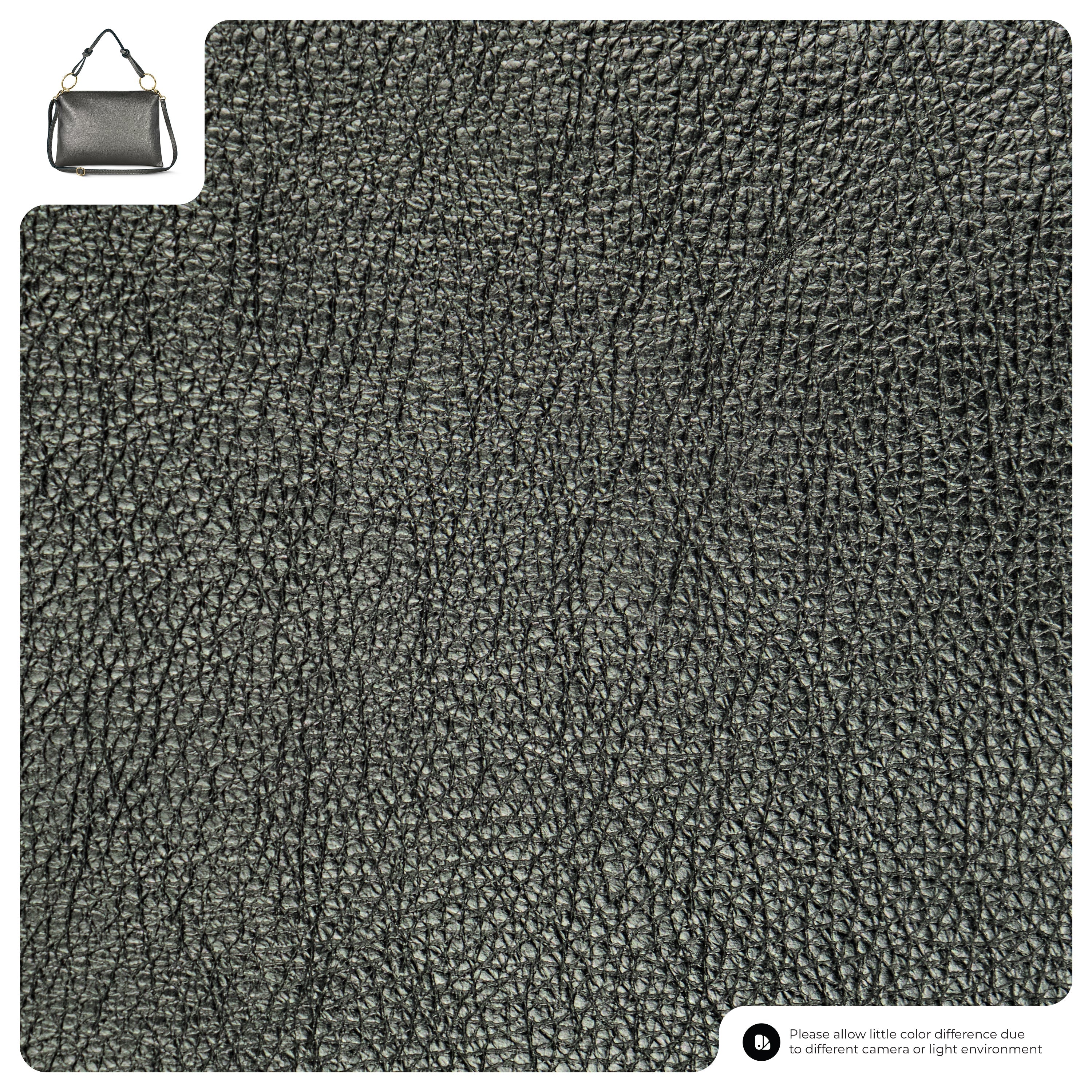 Metallic Calf Leather Shoulder Bag 171551