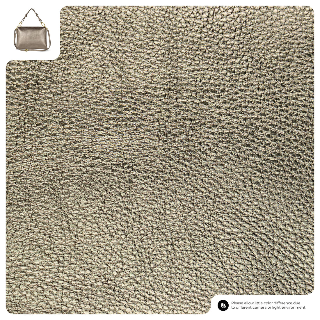 Metallic Calf Leather Shoulder Bag 171551