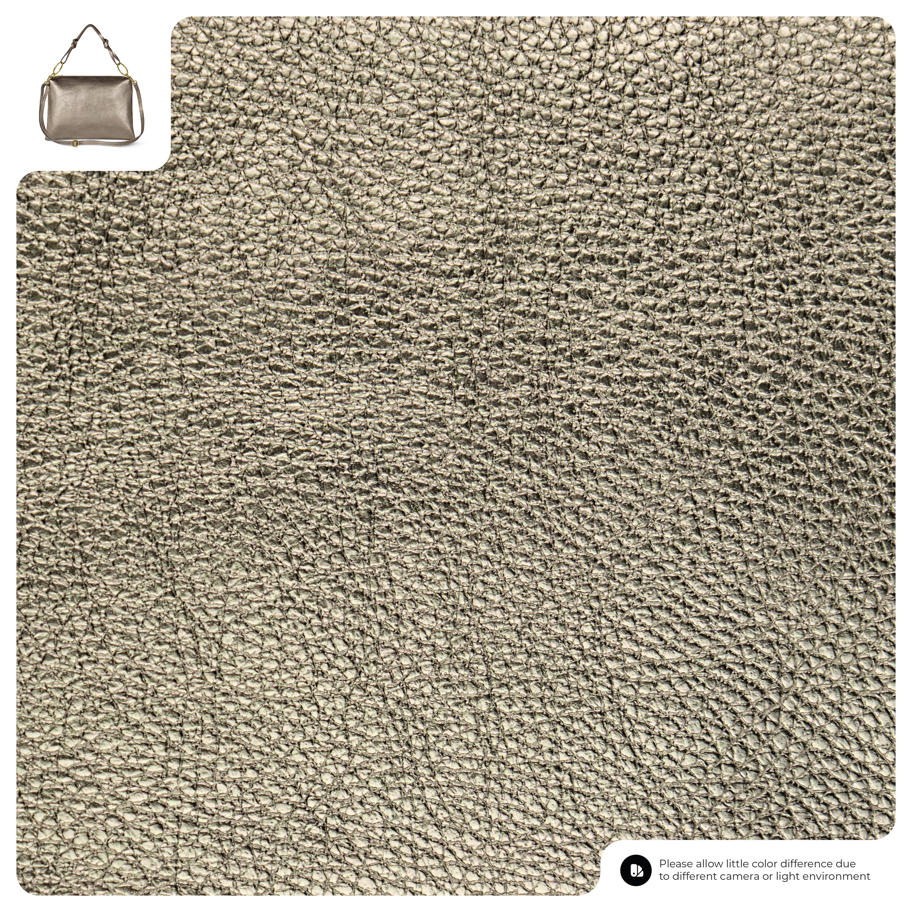 Metallic Calf Leather Shoulder Bag 171551