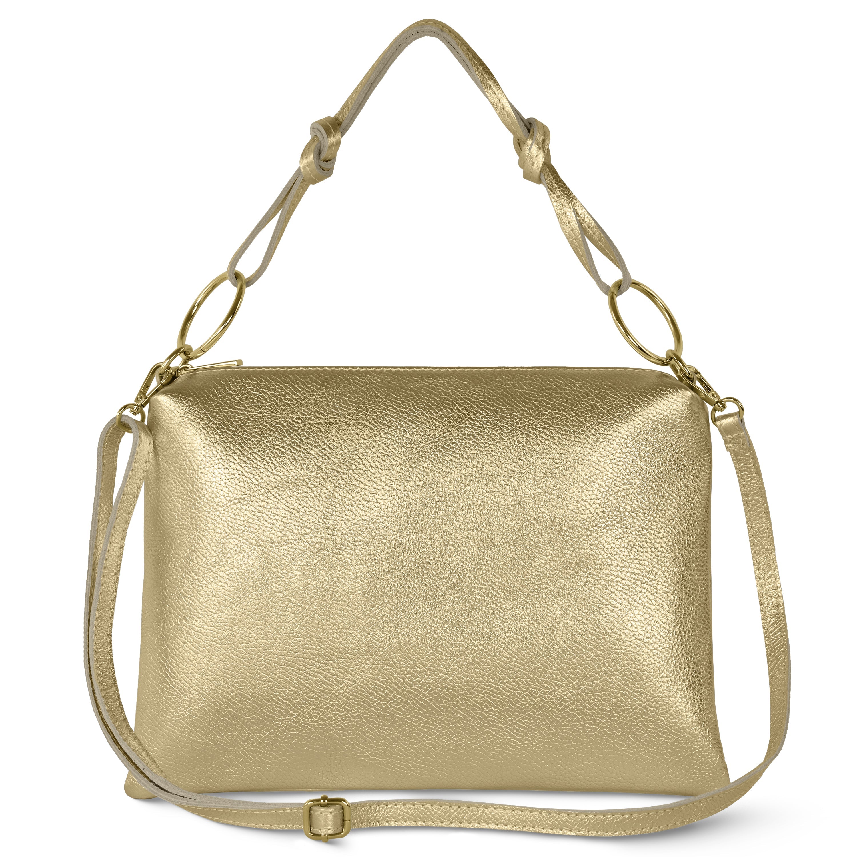 Metallic Calf Leather Shoulder Bag 171551