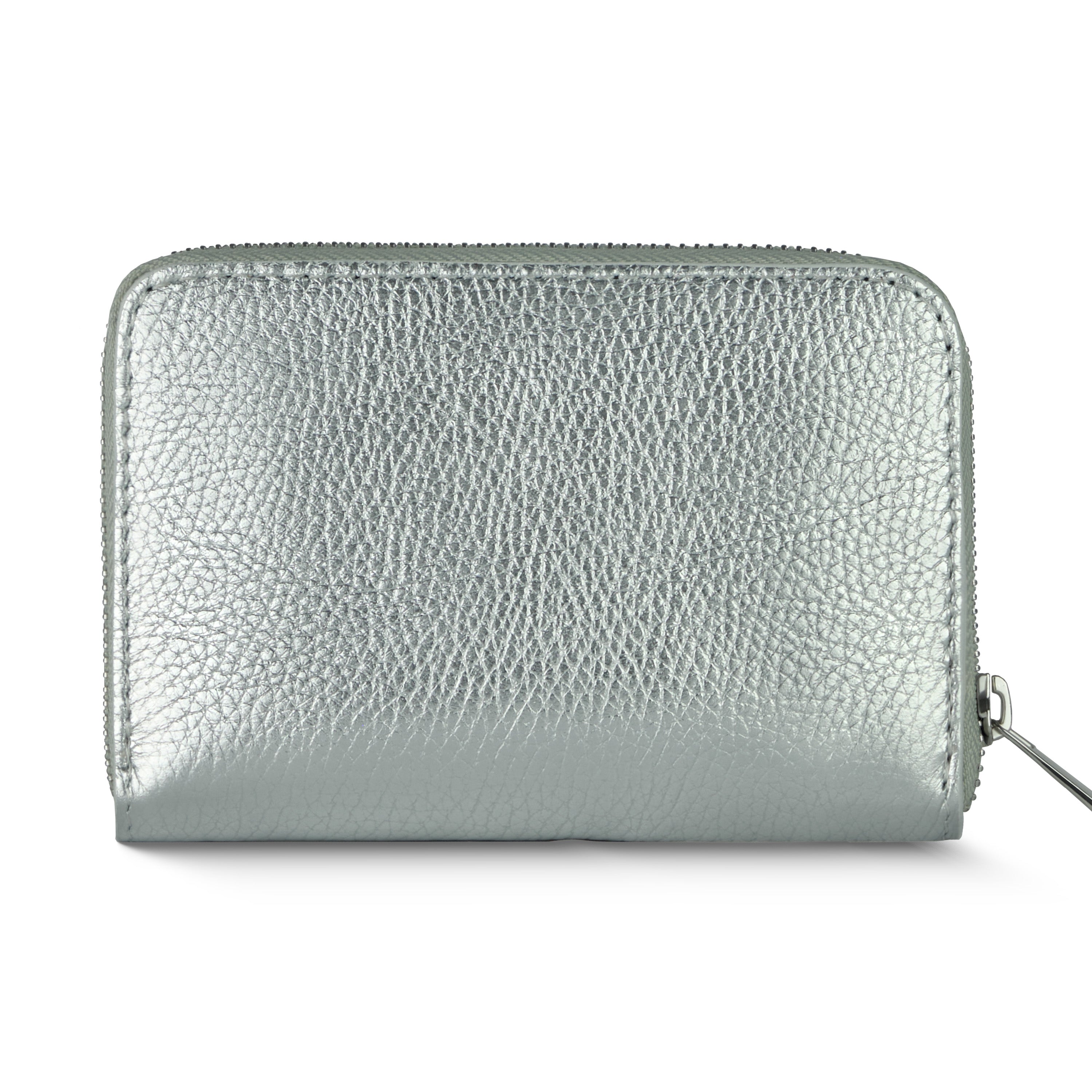 Metallic Calf Leather Wallet 650988