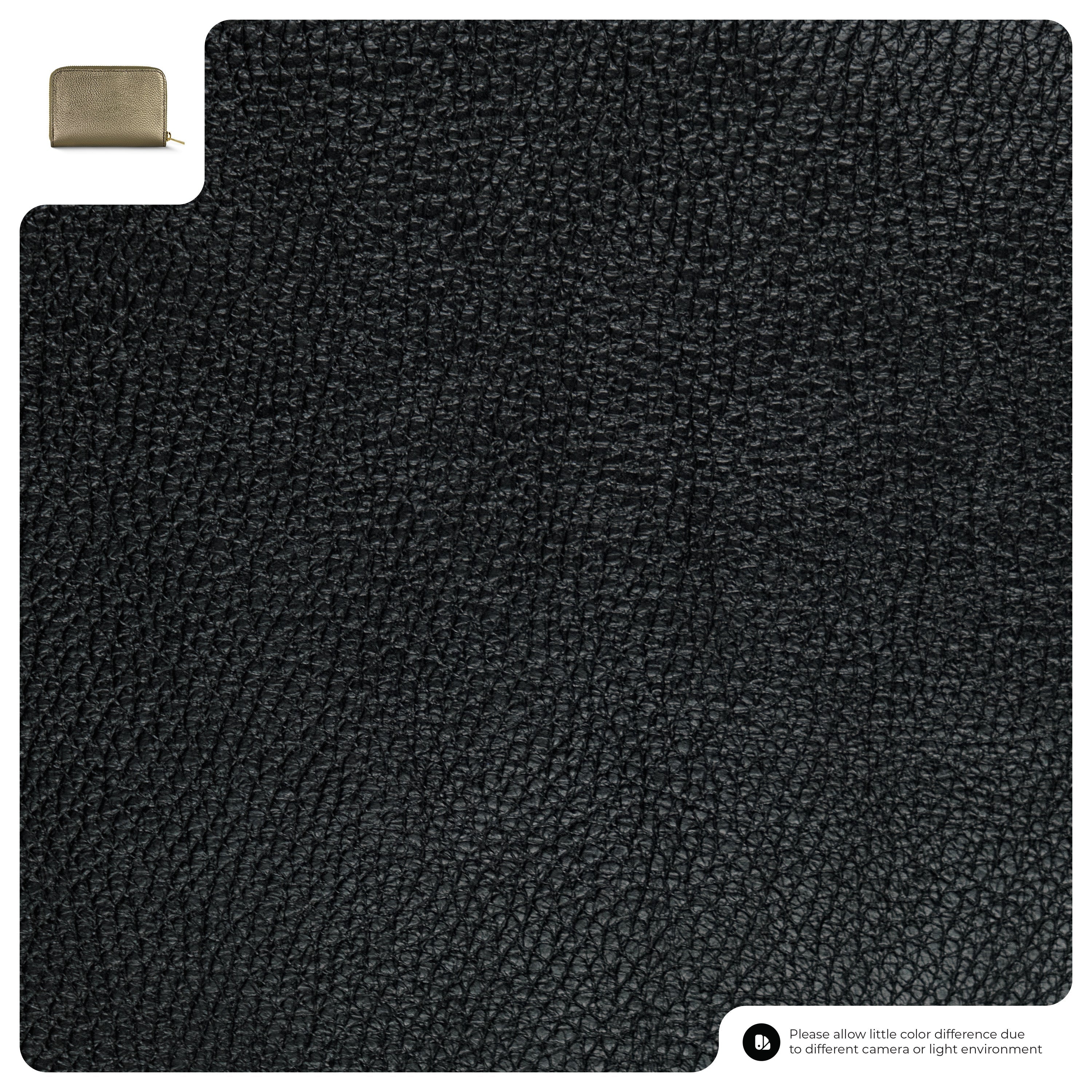 Metallic Calf Leather Wallet 650988