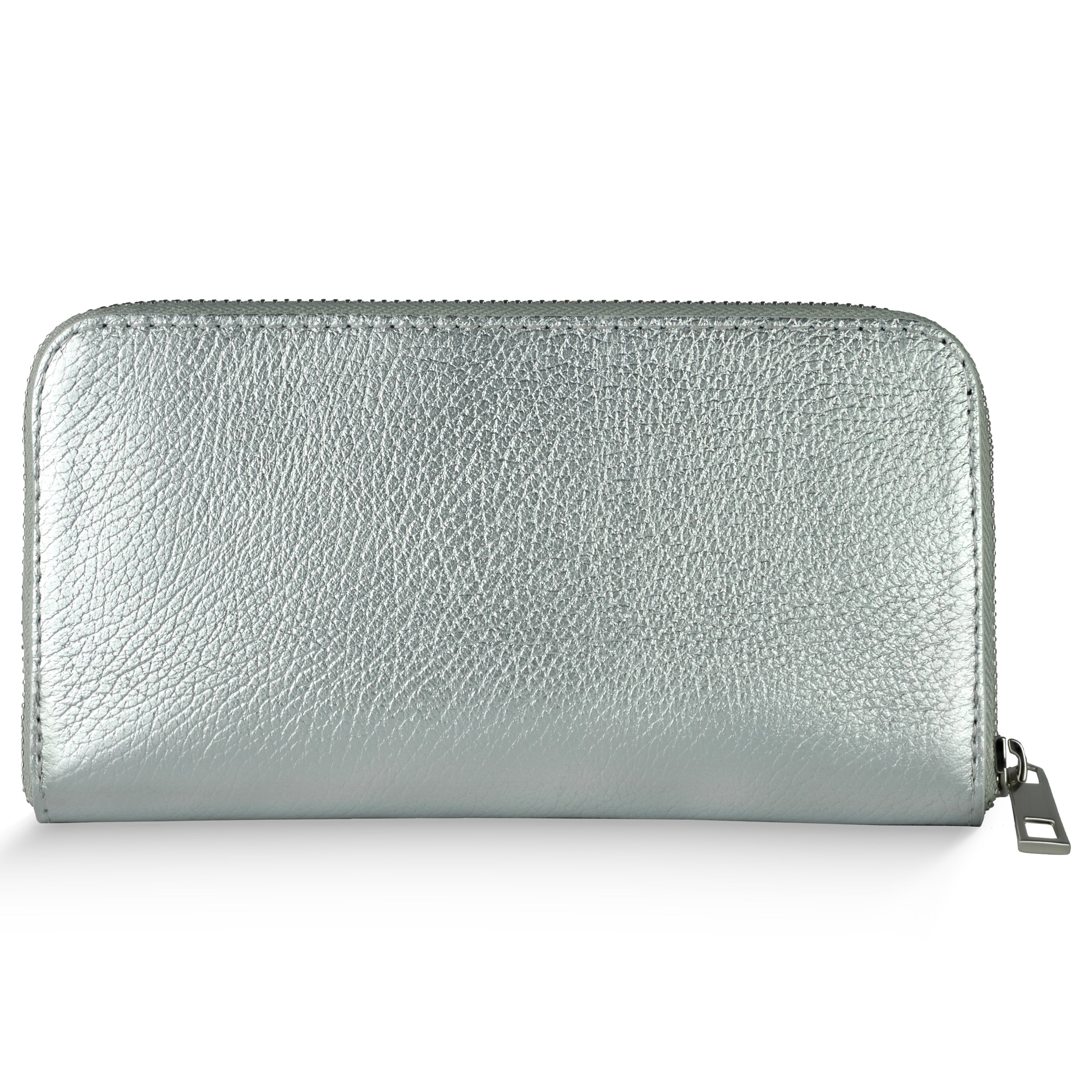 Metallic Calf Leather Wallet 651088