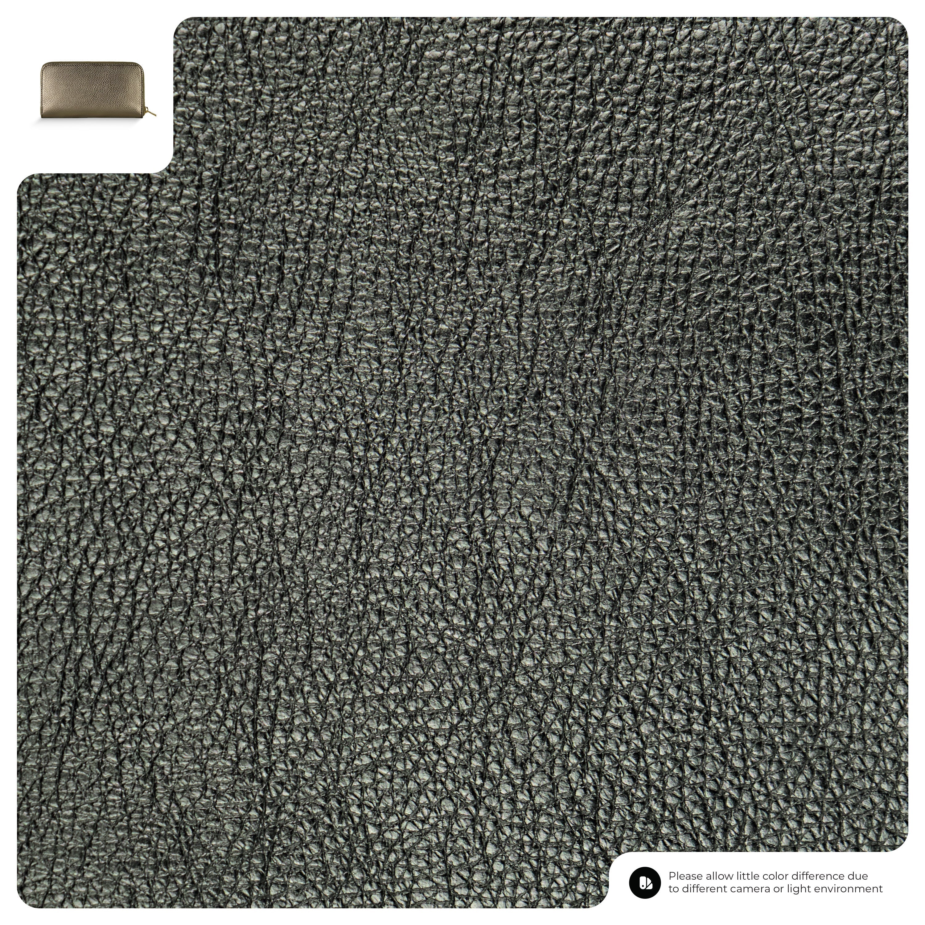 Metallic Calf Leather Wallet 651088