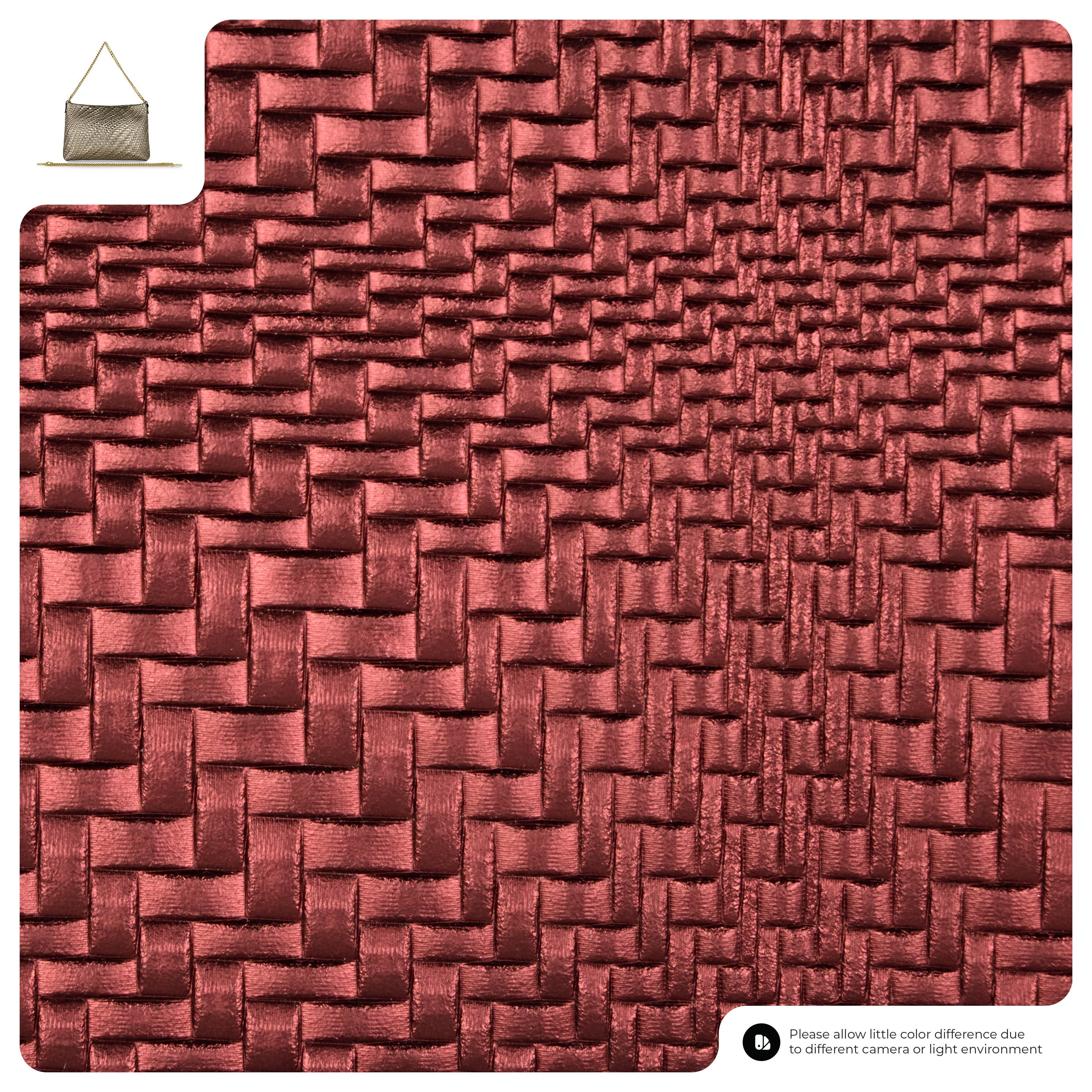 Grid Metallic Suede Leather Crossbody Bag 101315