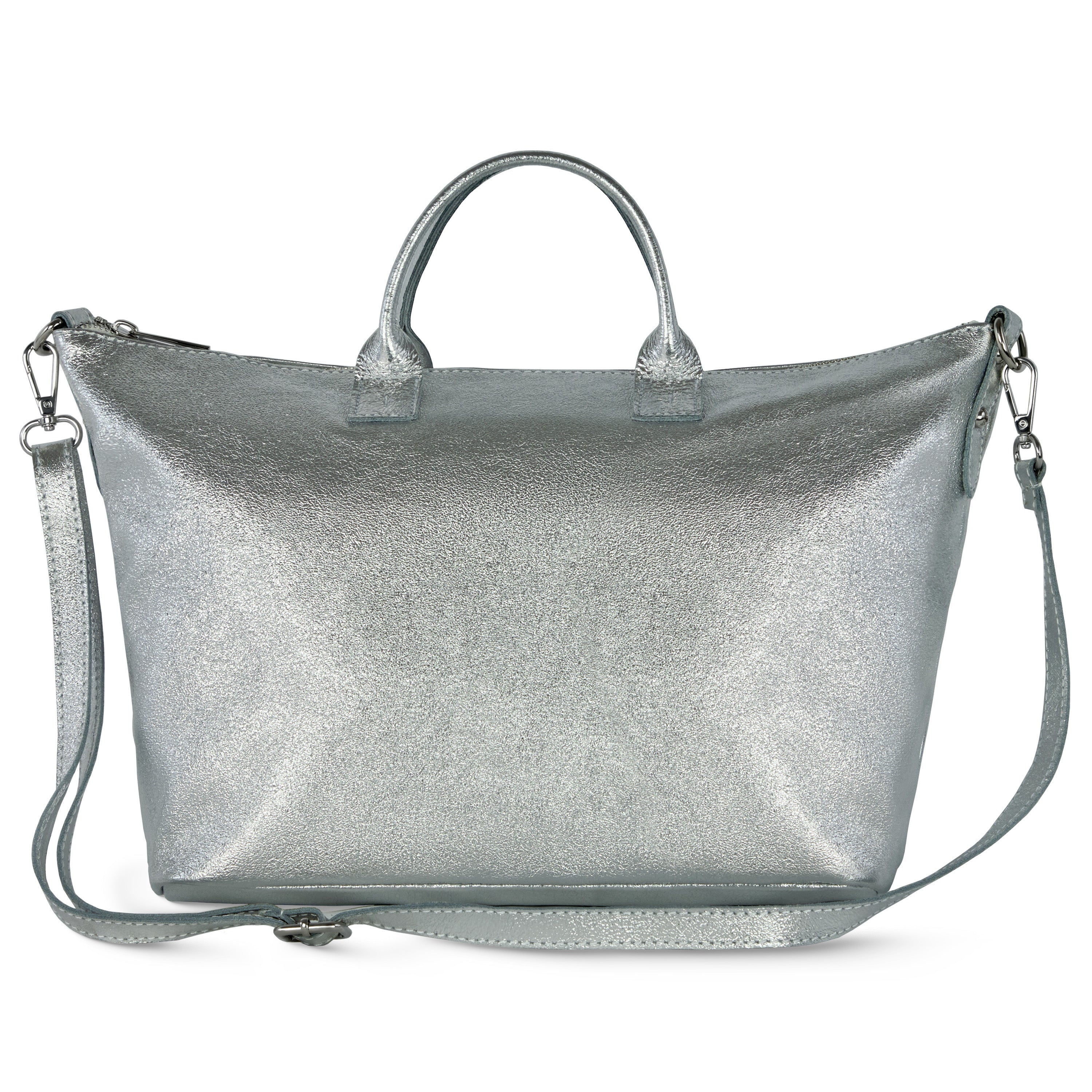 Metallic Suede Leather Top-Handle Bag 112334
