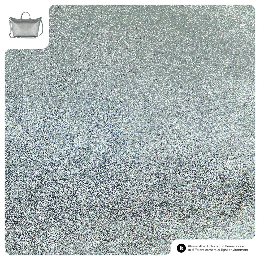 Metallic Suede Leather Top-Handle Bag 112334