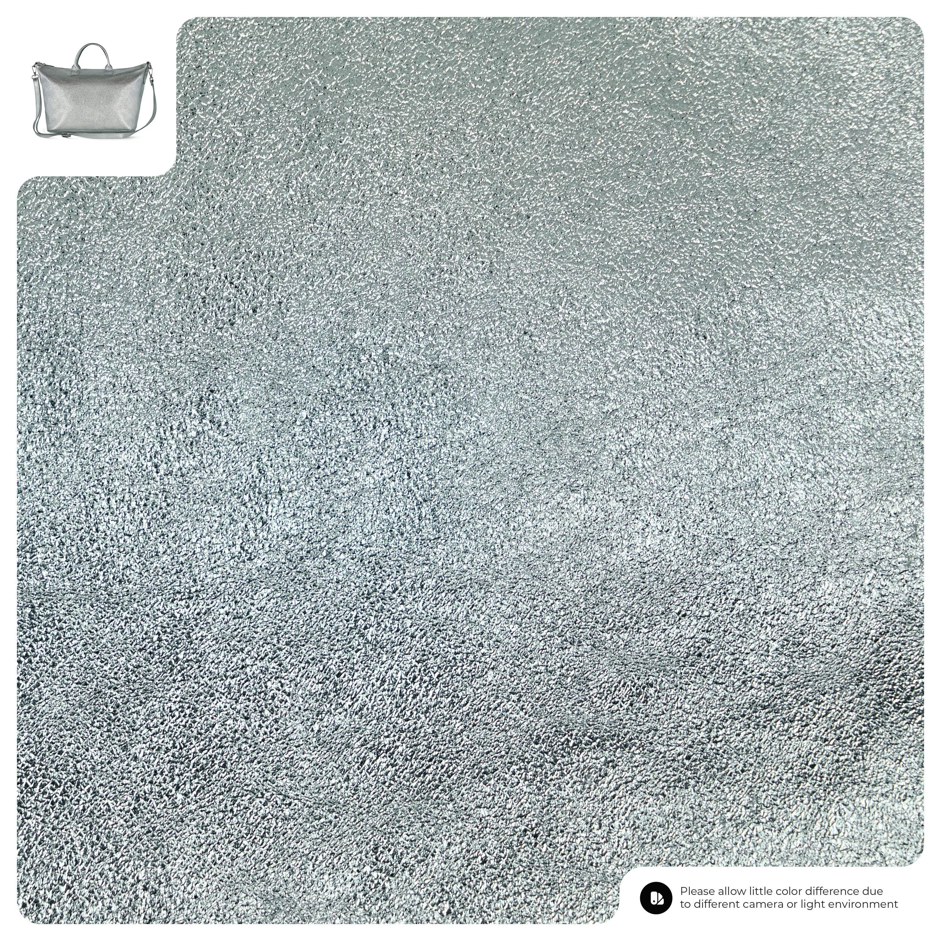 Metallic Suede Leather Top-Handle Bag 112334