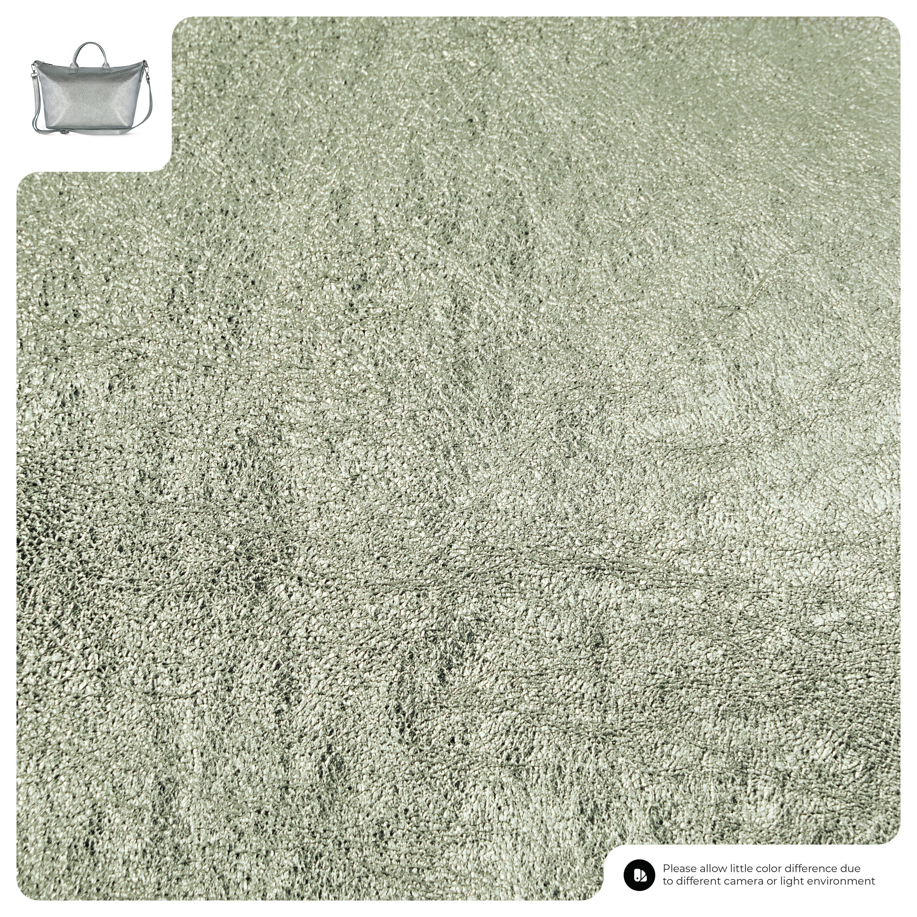 Metallic Suede Leather Top-Handle Bag 112334