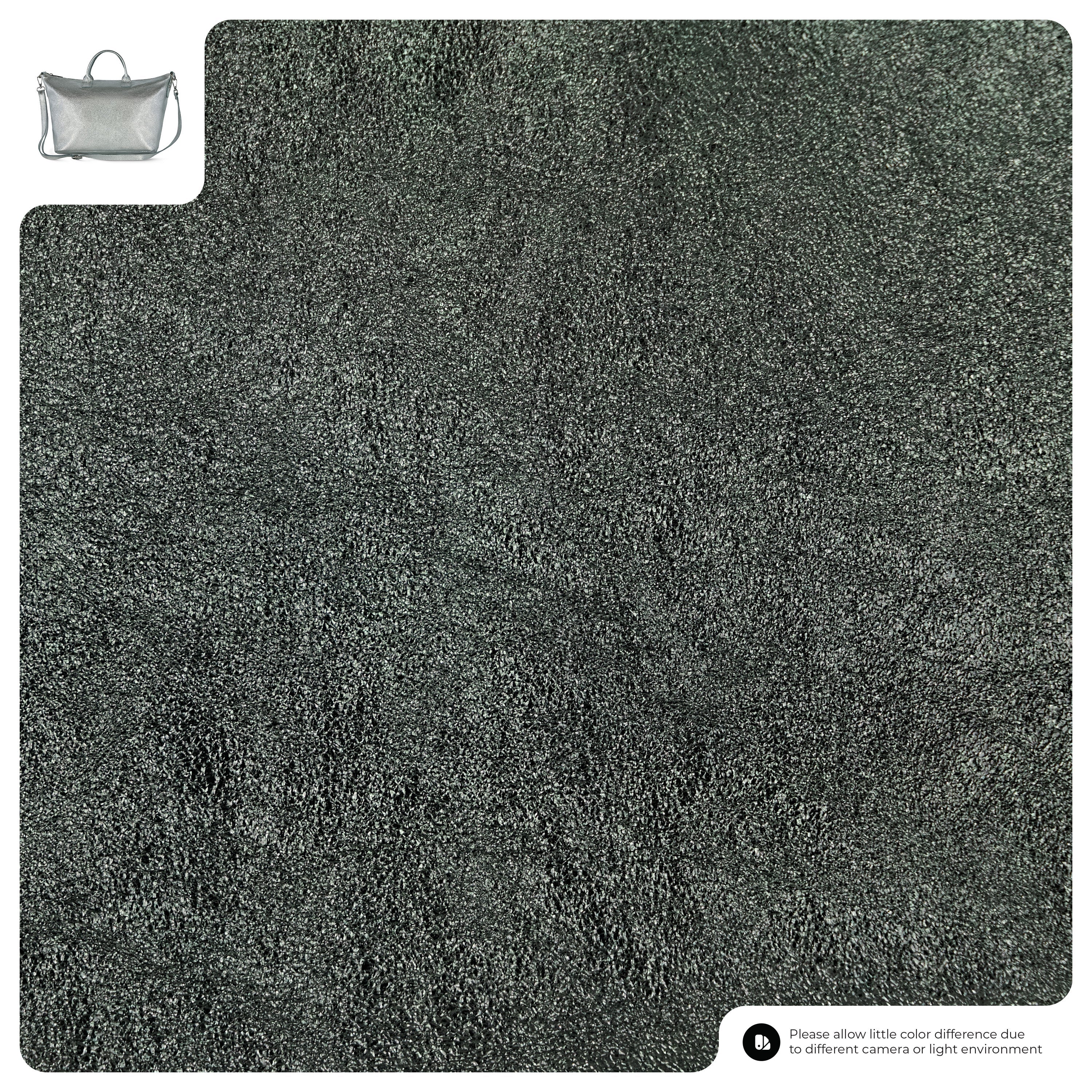 Metallic Suede Leather Top-Handle Bag 112334