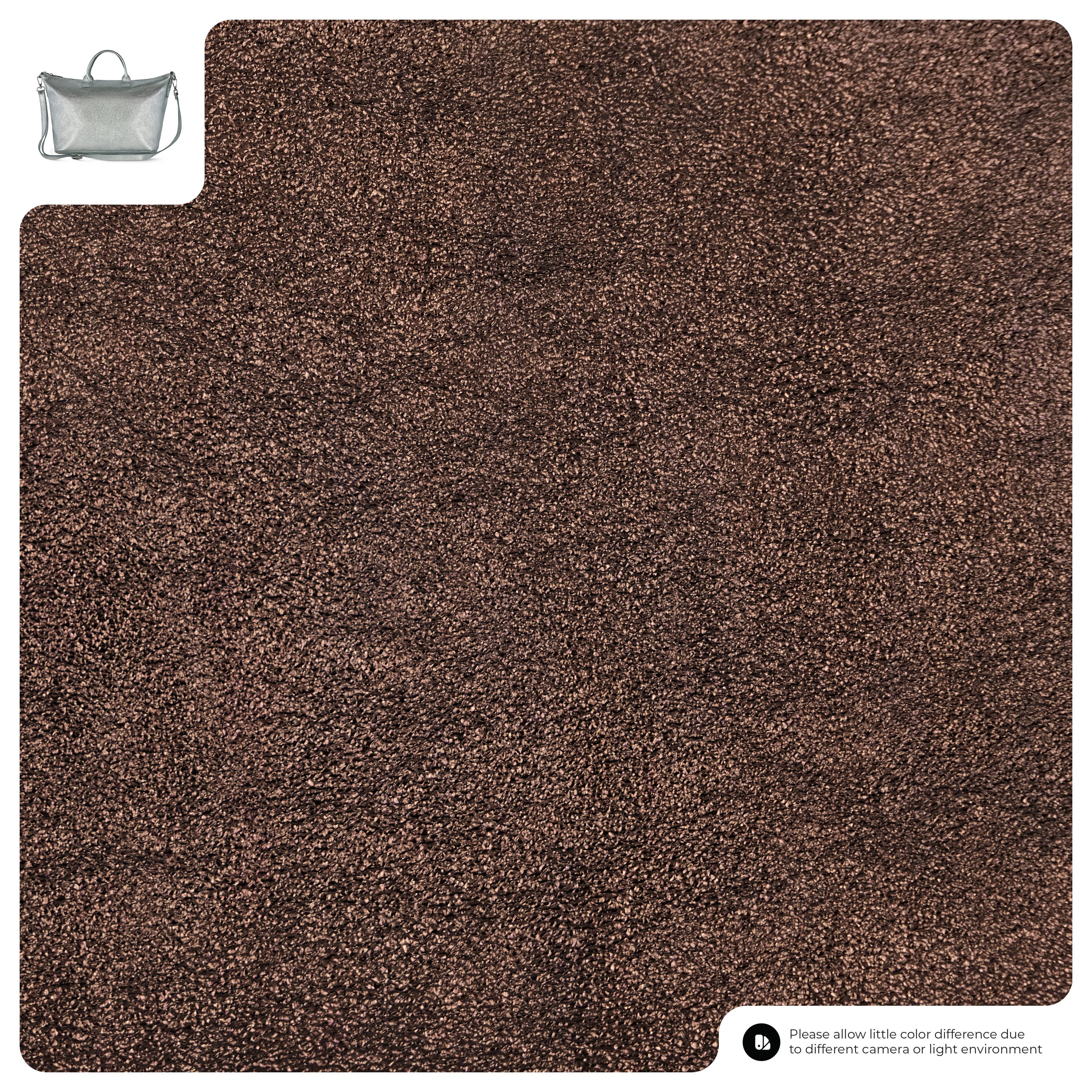 Metallic Suede Leather Top-Handle Bag 112334