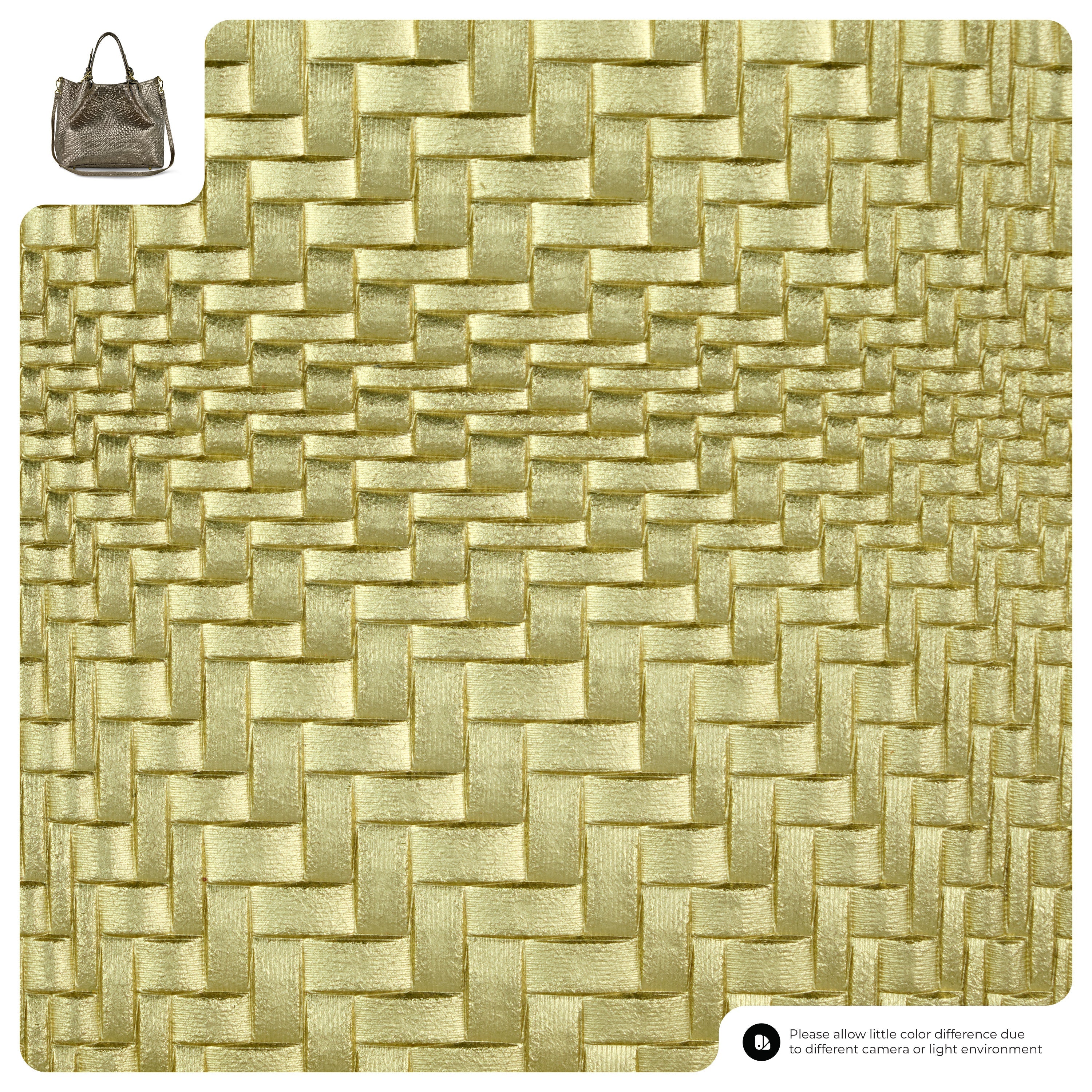 Grid Metallic Suede Leather Top-Handle Bag 112615