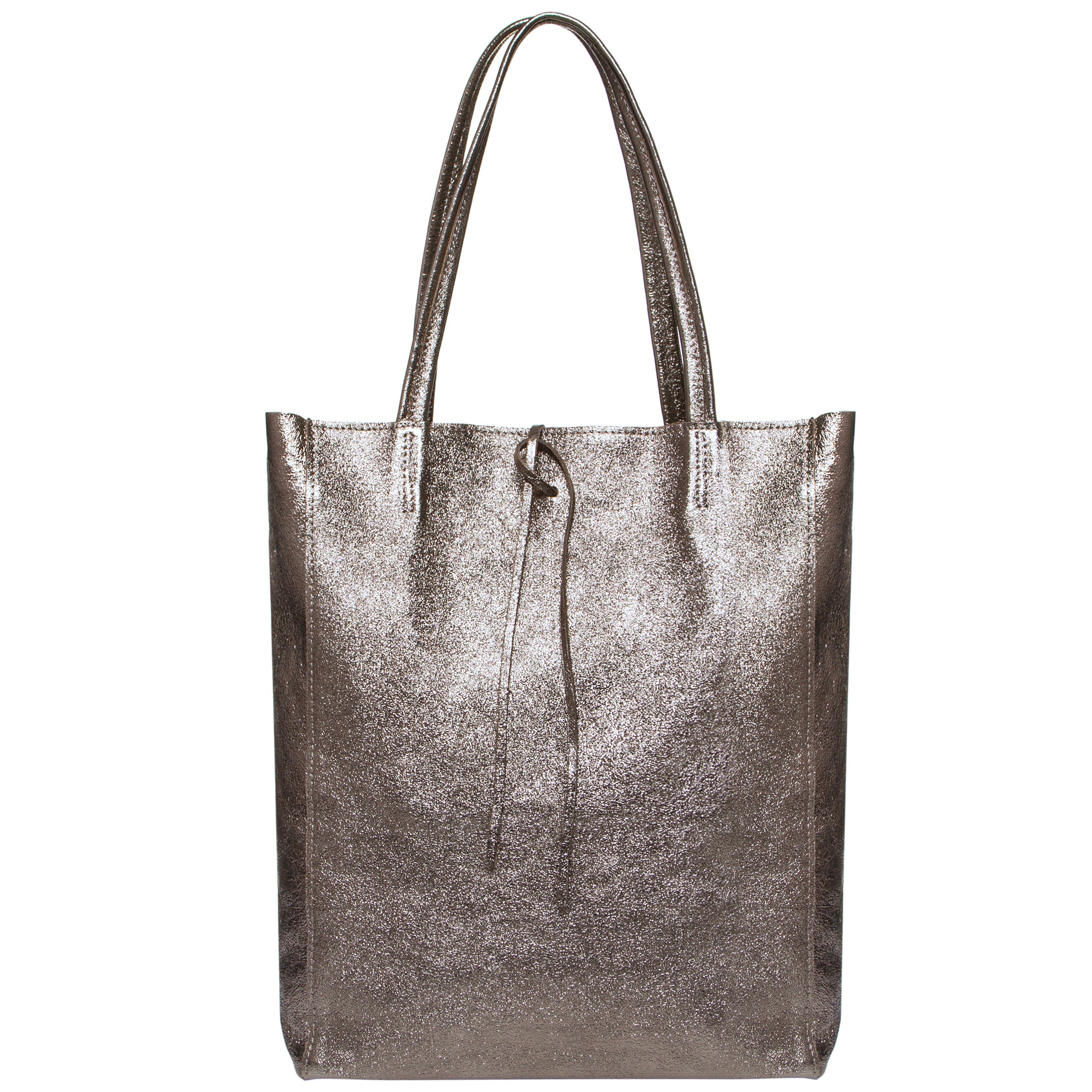 Metallic Suede Leather Tote Bag 201718