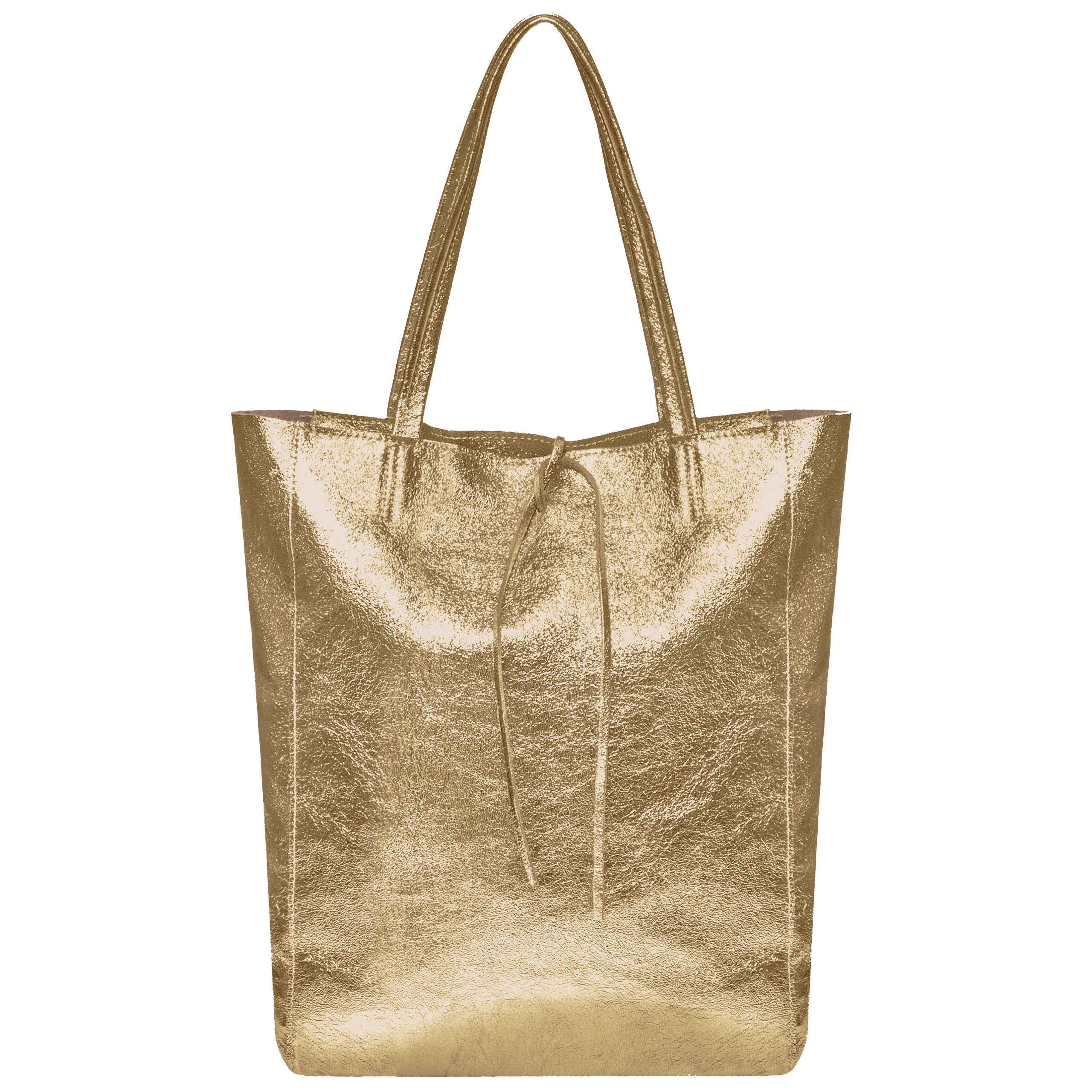 Metallic Suede Leather Tote Bag 201718